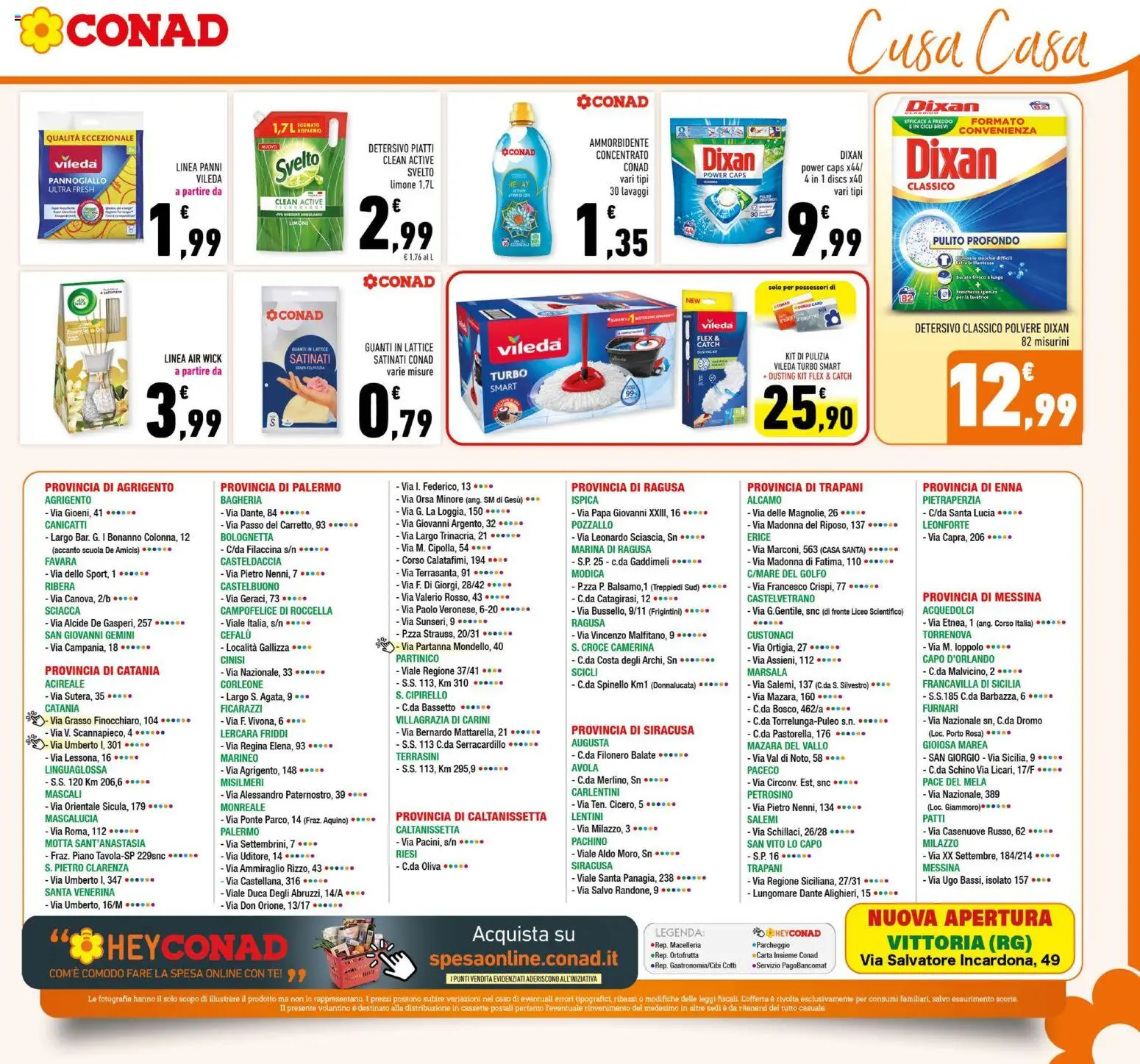 Volantino Conad del 09/09/2026 | Pagina: 23 | Prodotti: Ammorbidente, Detergente, Piatti, Panni