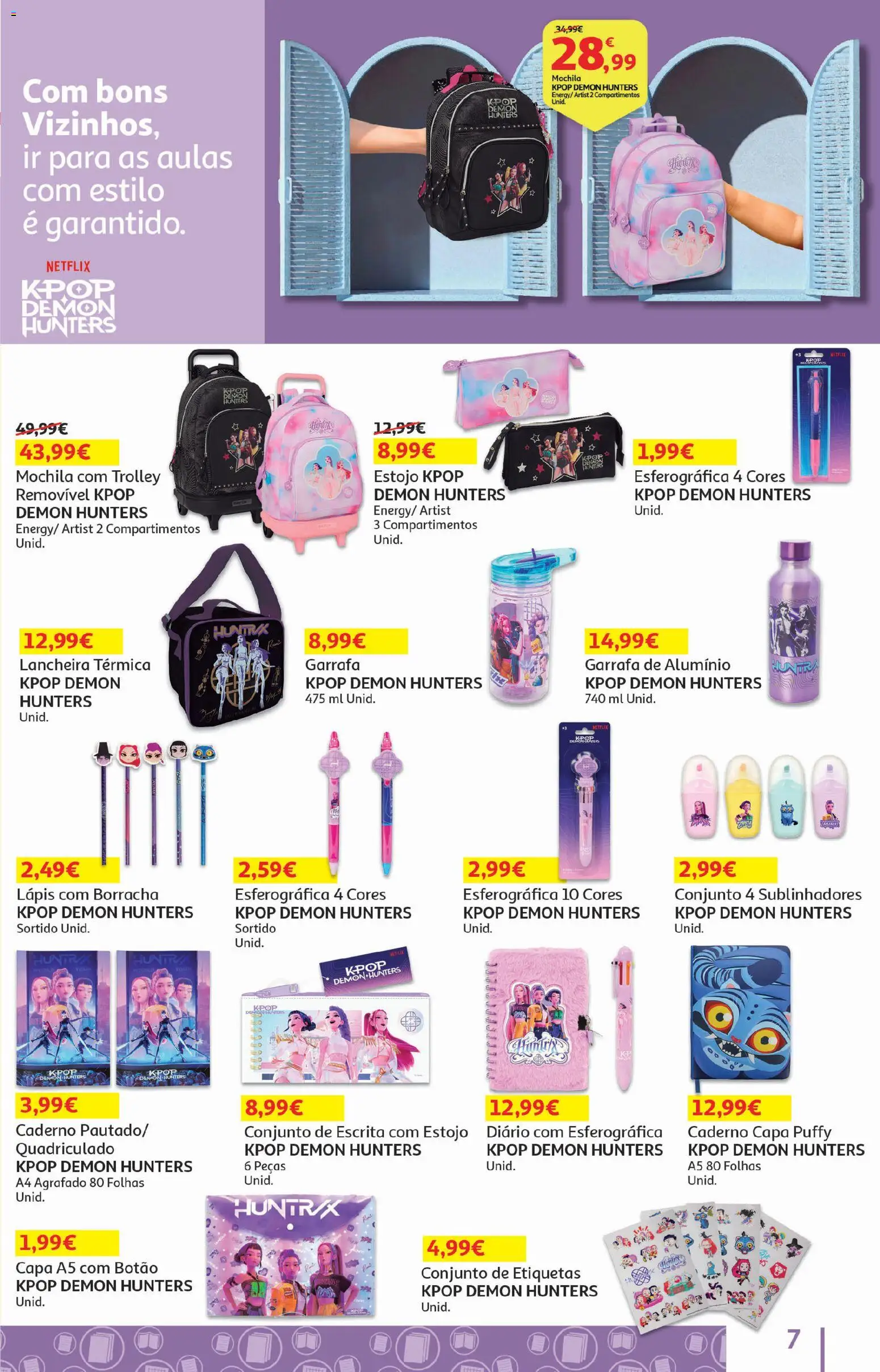Auchan - Folheto Escolar │ válido de 05/08/2026 | Página: 7 | Produtos: Mochila, Caderno