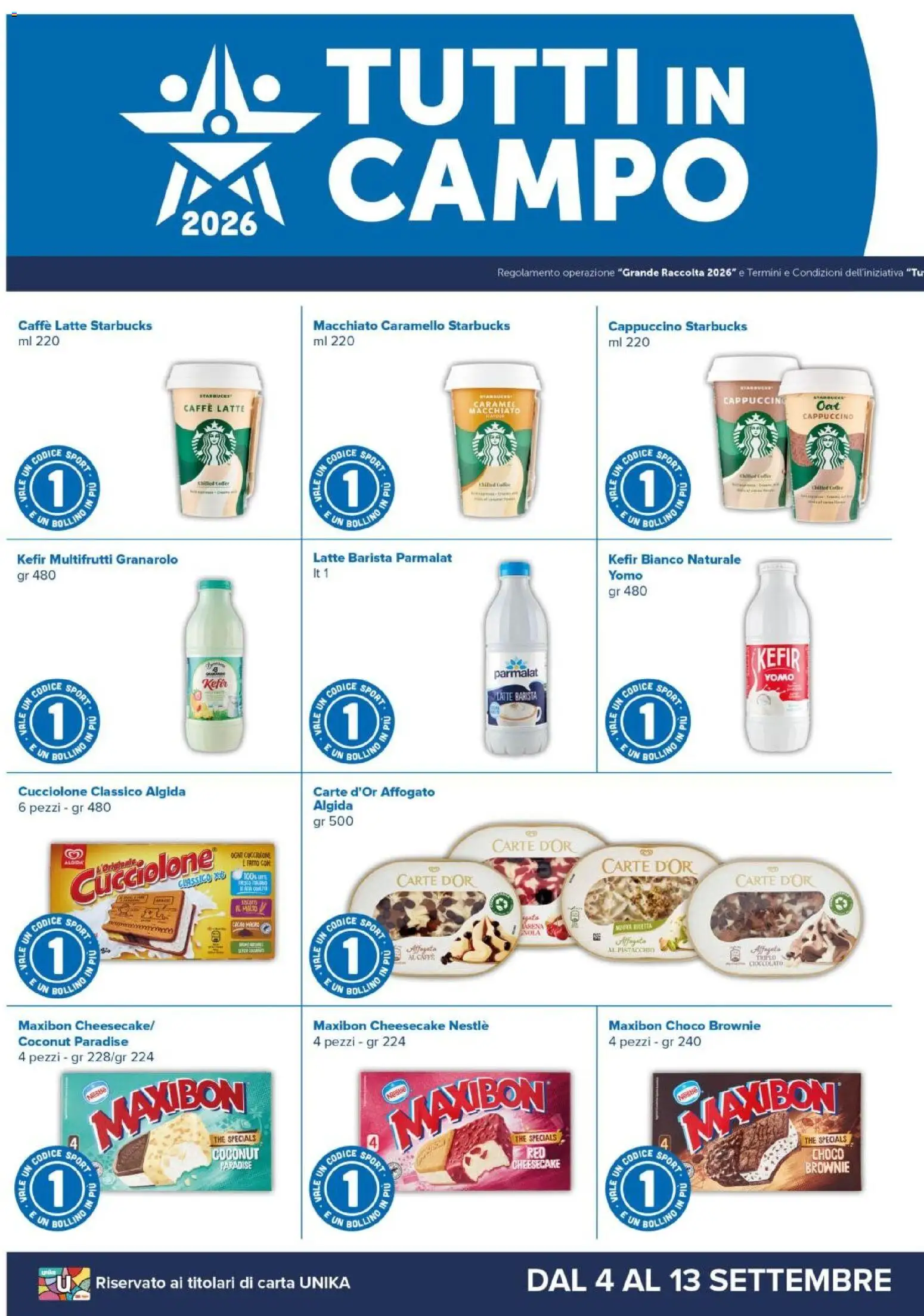 Volantino Tigre del 04/09/2026 | Pagina: 6 | Prodotti: Kefir, Latte, The, Cheesecake