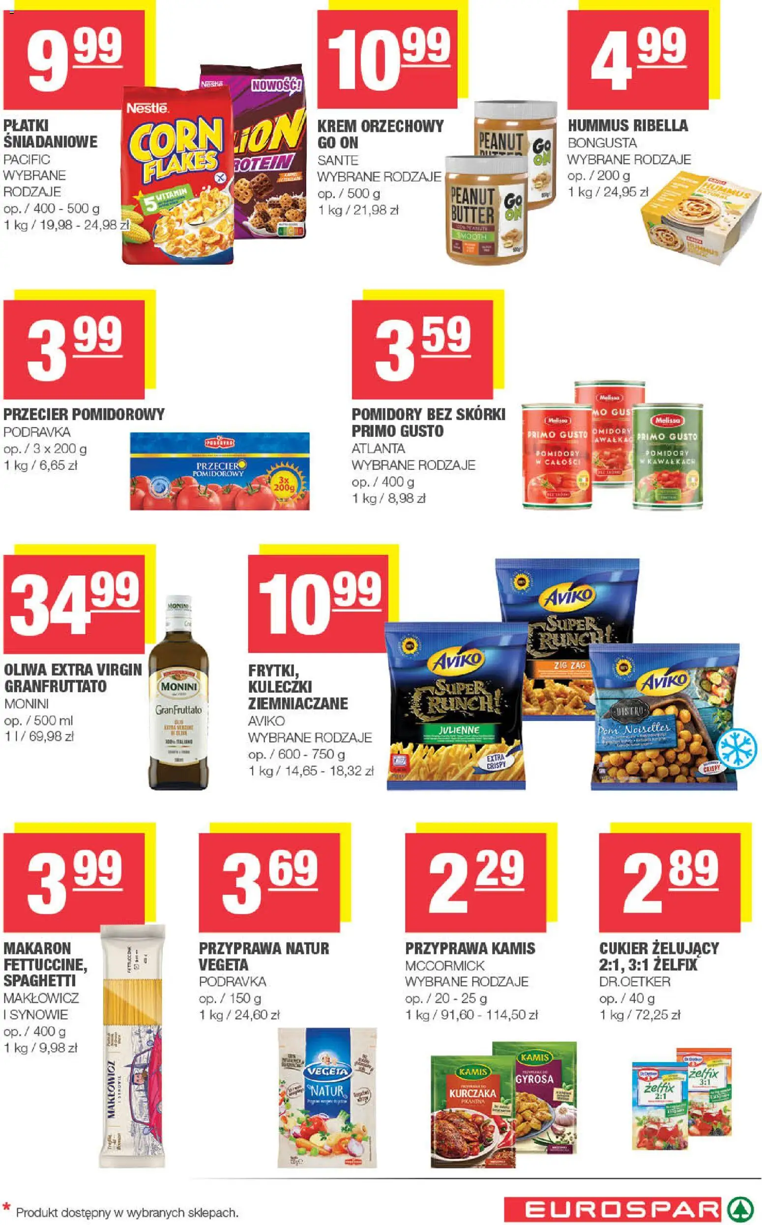 Spar gazetka - Eurospar od 01.07.2026 | Strona: 9 | Produkty: Płatki śniadaniowe, Cukier żelujący, Oliwa extra virgin, Płatki