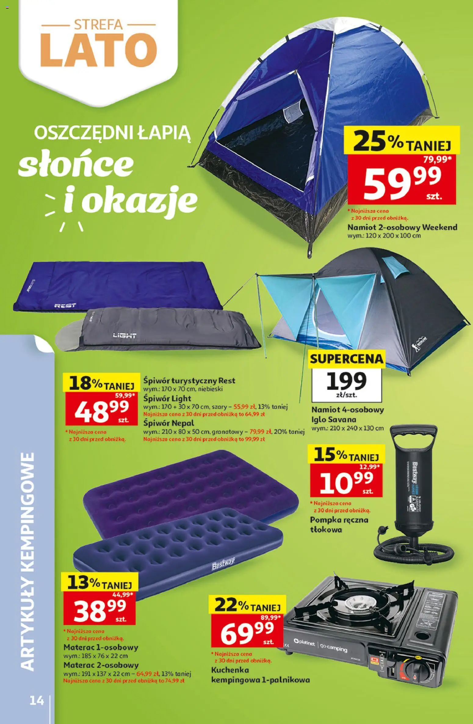 Auchan gazetka - 30 Lat Hipermarket od 18.06.2026 | Strona: 14 | Produkty: Kuchenka, Materac