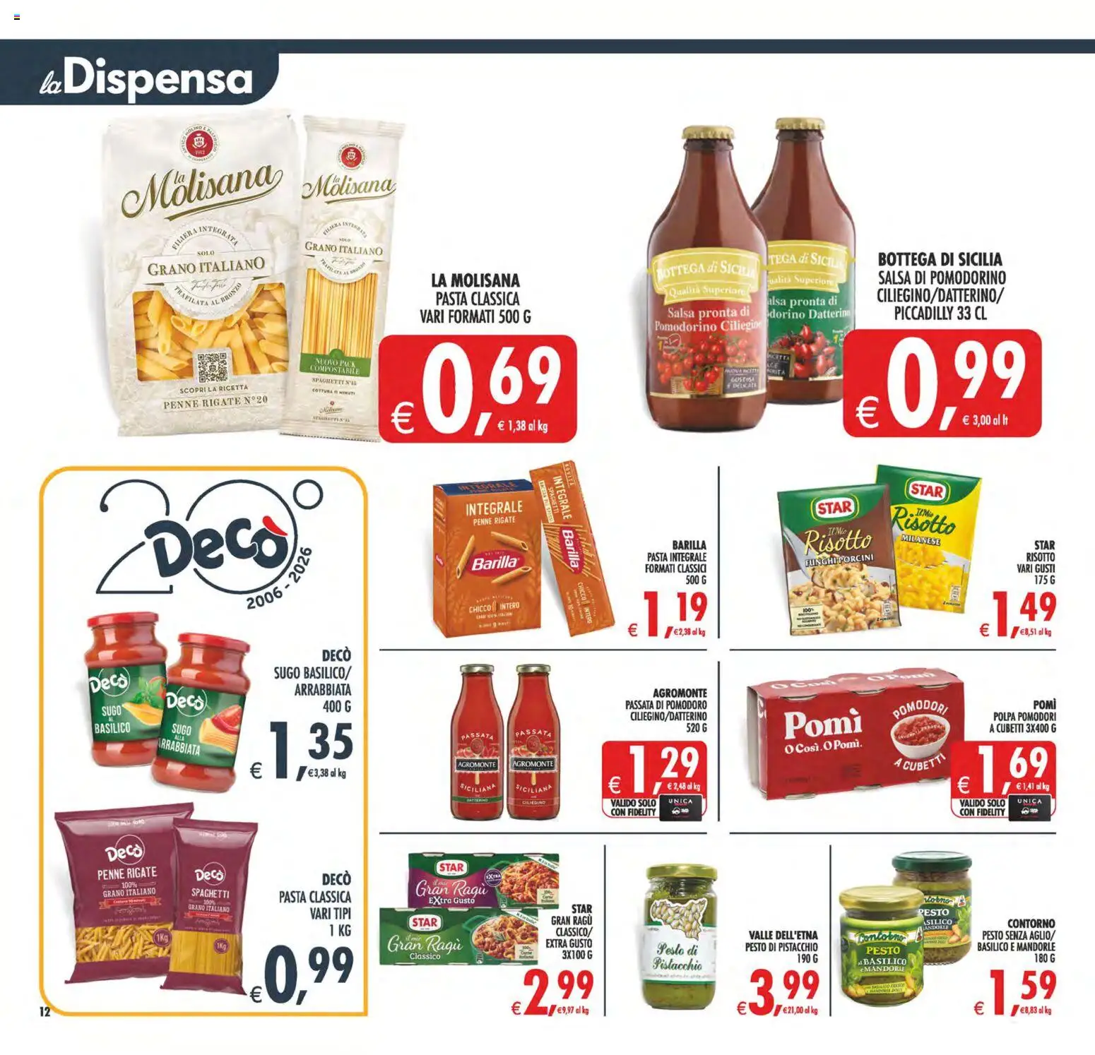 Volantino Decò del 29.05.2026 | Pagina: 14 | Prodotti: Pomodori, Passata di pomodoro, Ragú, Penne