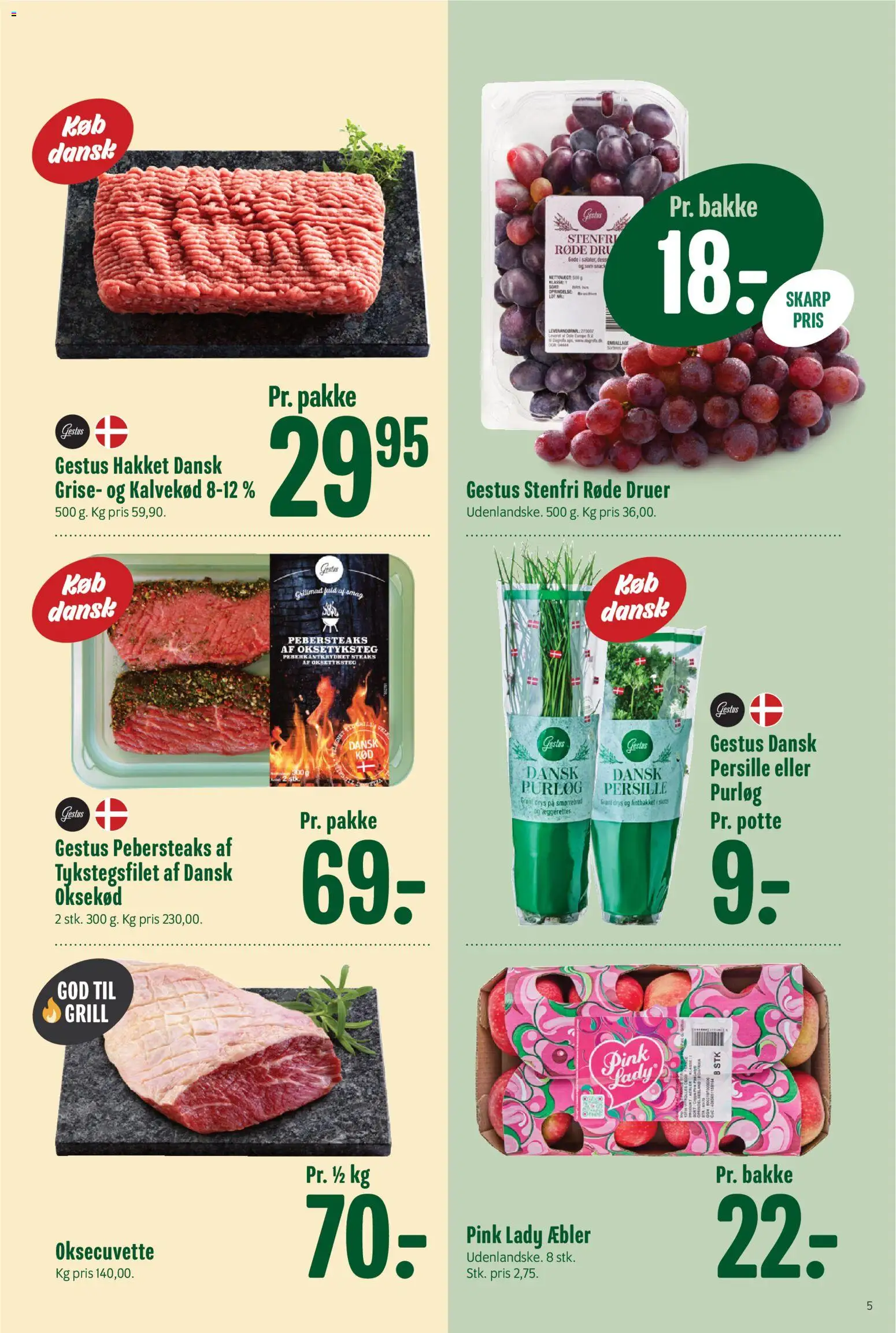 Min Købmand tilbudsavis – gyldig fra 07/08/2026 | Side: 6 | Produkter: Purløg, Æbler, Søm, Grill
