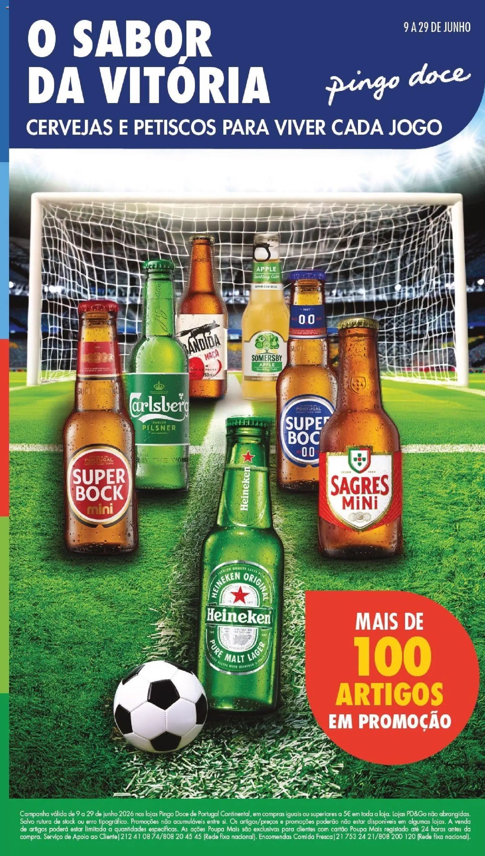 Pingo Doce Bebidas e Petiscos 2026 │ válido de 09.06.2026 | Página: 1 | Produtos: Pó, Maça, Cerveja, Somersby