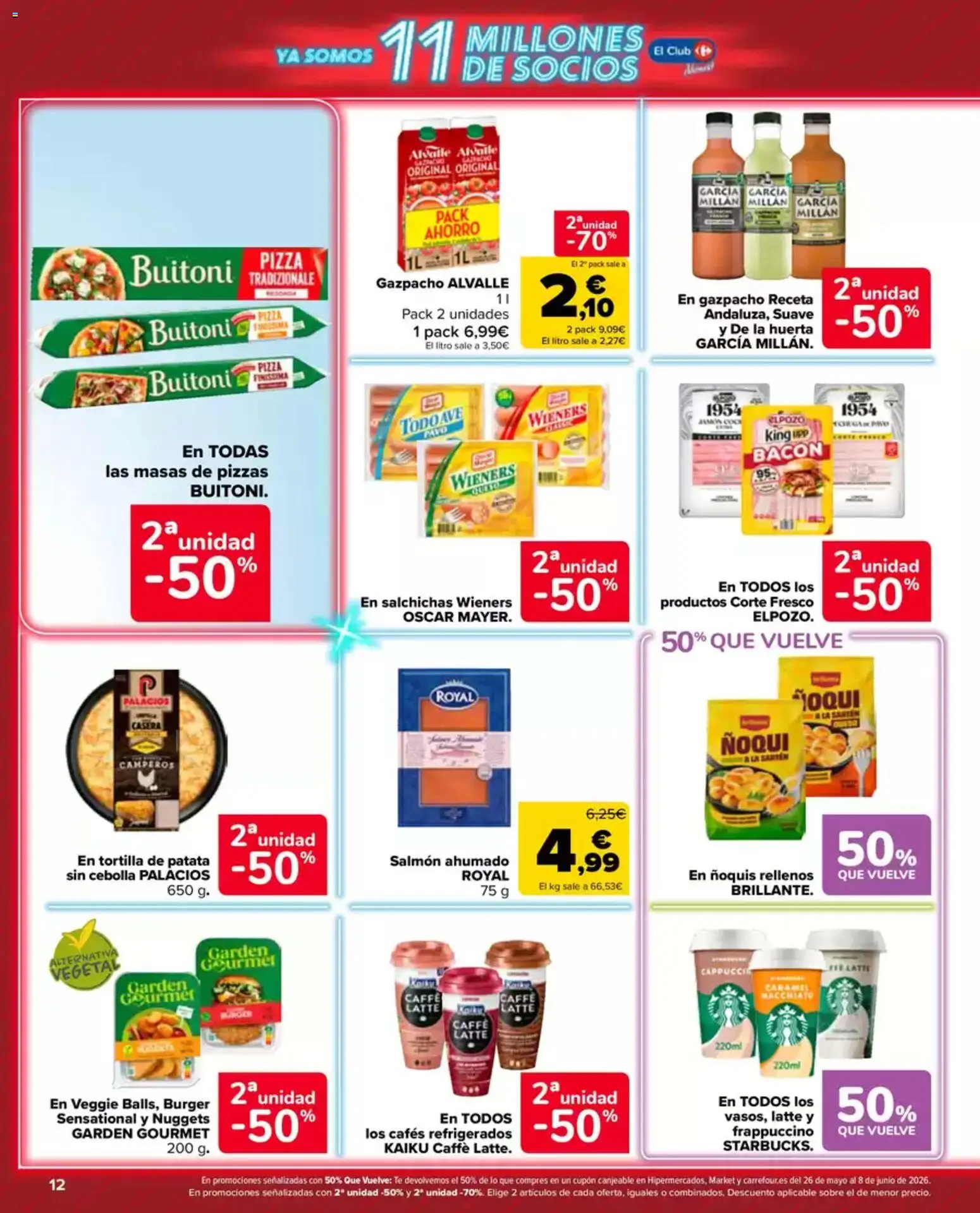 Carrefour Market folleto │ válido desde el 12.05.2026 | Página: 12 | Productos: Pizza, Té, Gazpacho, Nuggets