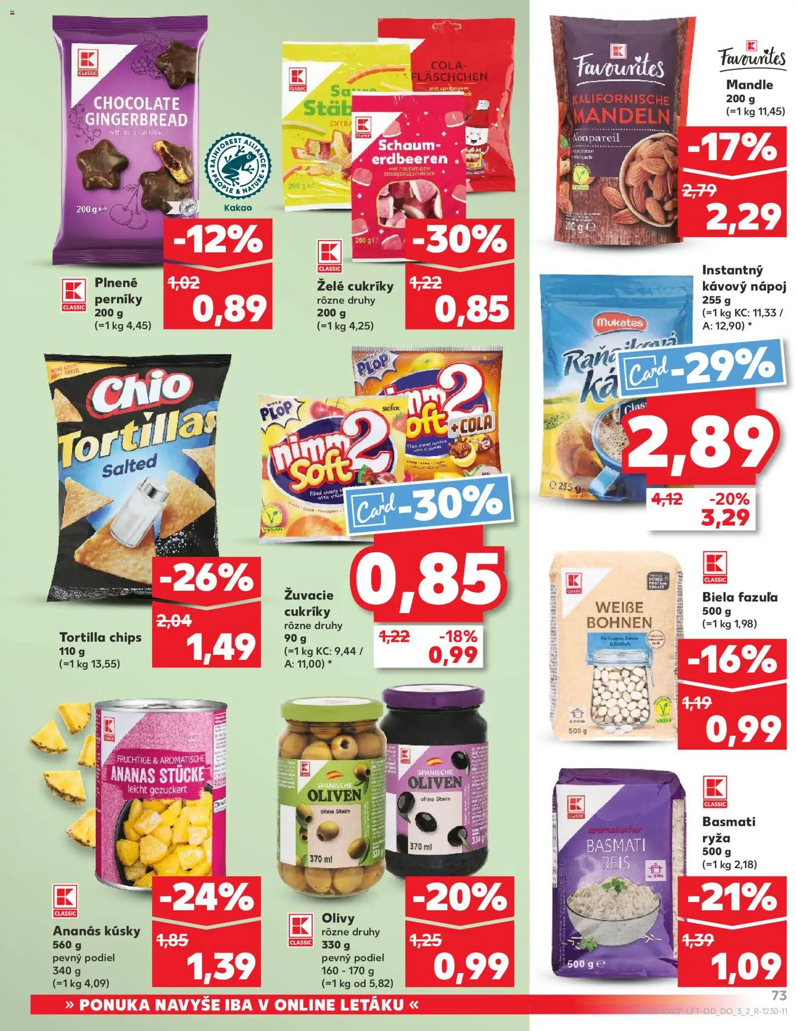 Kaufland SK akciós ujság - amely érvényes a következő dátumtól: 21.05.2026 | Oldal: 73 | Termékek: Chips, Tortilla, Protein, Cola
