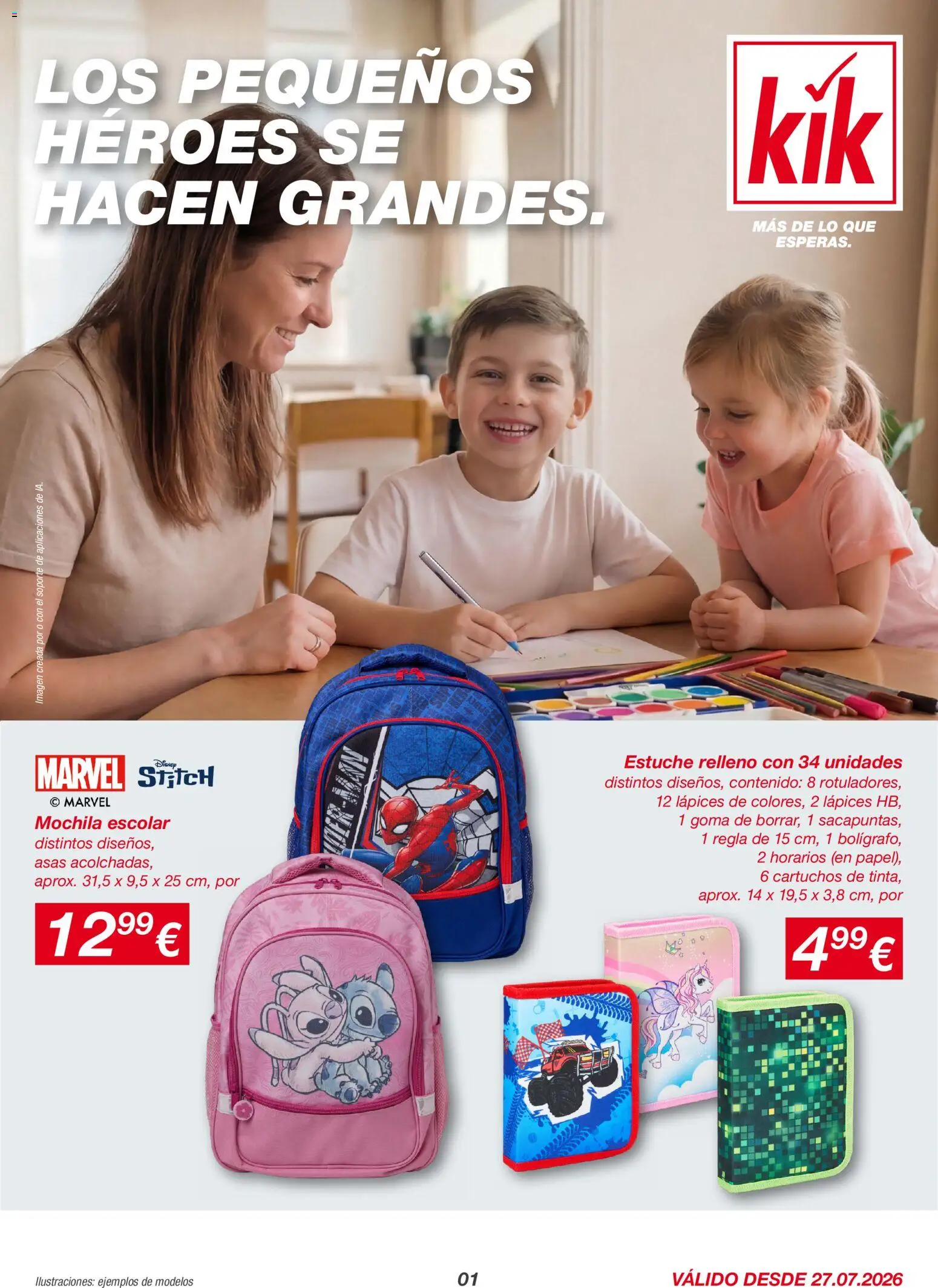 KIK folleto │ válido desde el 27/07/2026 | Página: 1 | Productos: Mochila