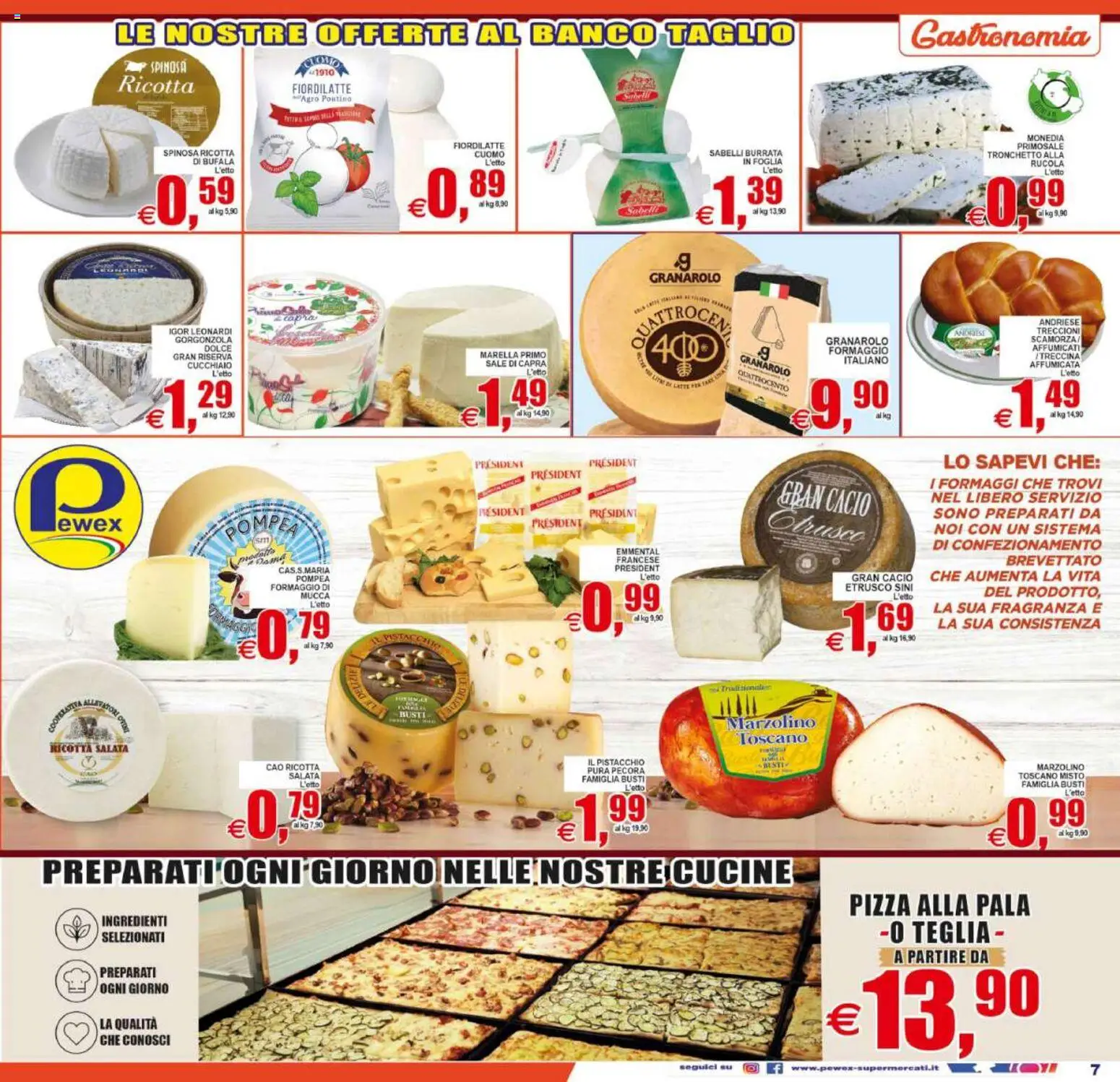 Volantino Pewex del 02/09/2026 | Pagina: 7 | Prodotti: Taglio, Ricotta, Burrata, Fragranza