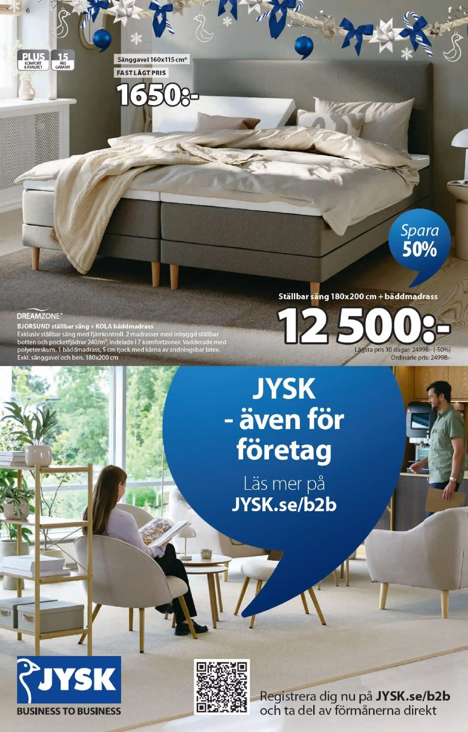 JYSK reklamblad aktuell från 19/10/2026 | Sida: 6 | Produkter: Bäddmadrass, Sänggavel, Säng, Ställbar säng