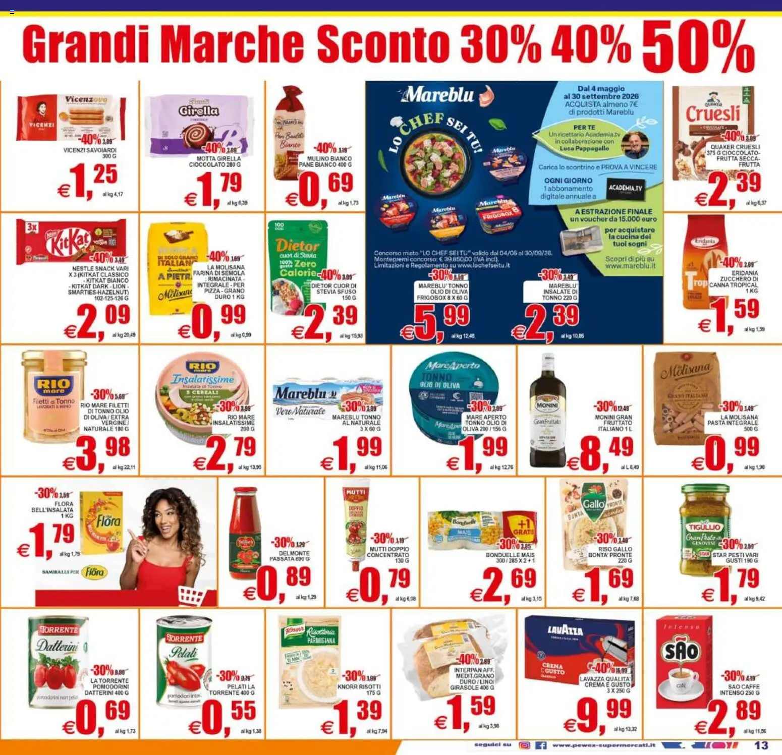 Volantino Pewex del 29.05.2026 | Pagina: 13 | Prodotti: Stevia, Pane, Riso, Olio