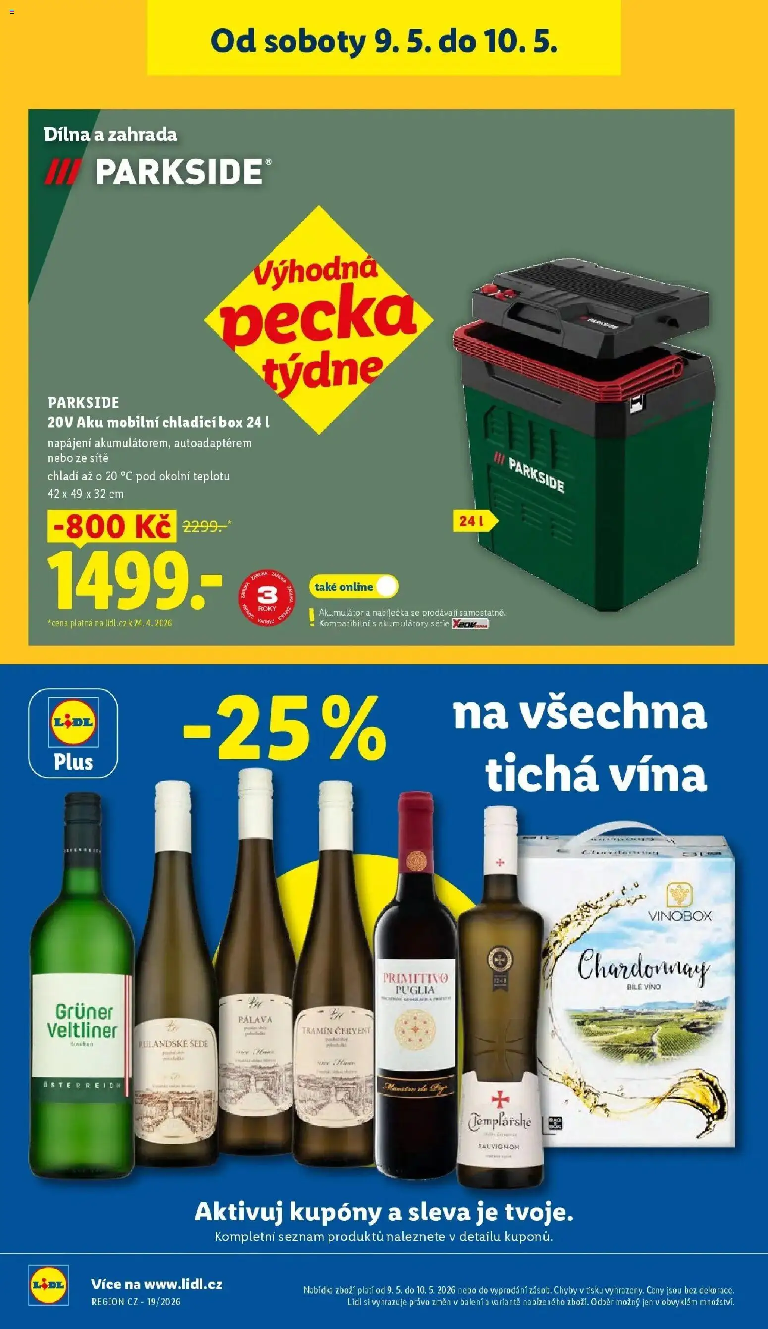 Lidl aktuální leták od 06.05.2026 | Strana: 44 | Produkty: Box, Zahrada, Primitivo, Grüner Veltliner