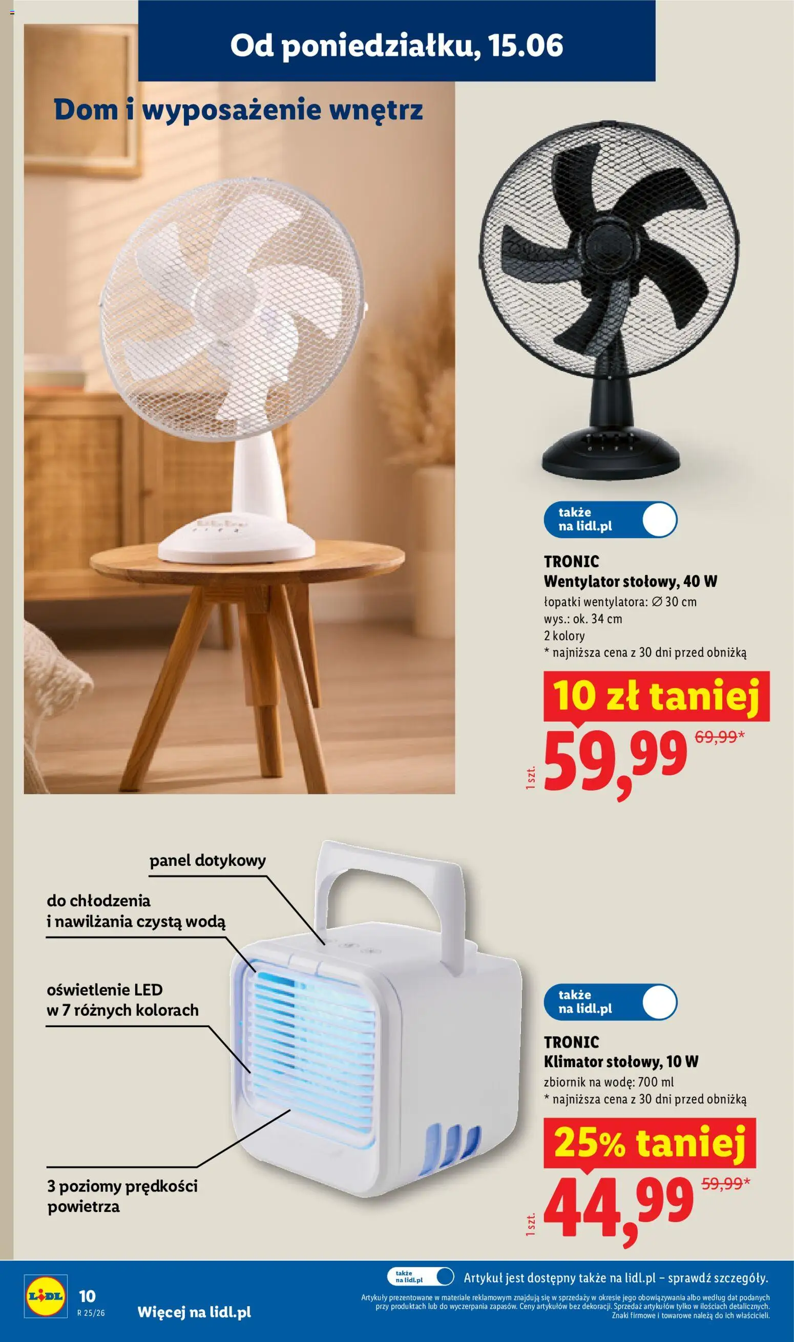 Lidl Katalog od 15.06.2026 | Strona: 12 | Produkty: Wentylator, Woda