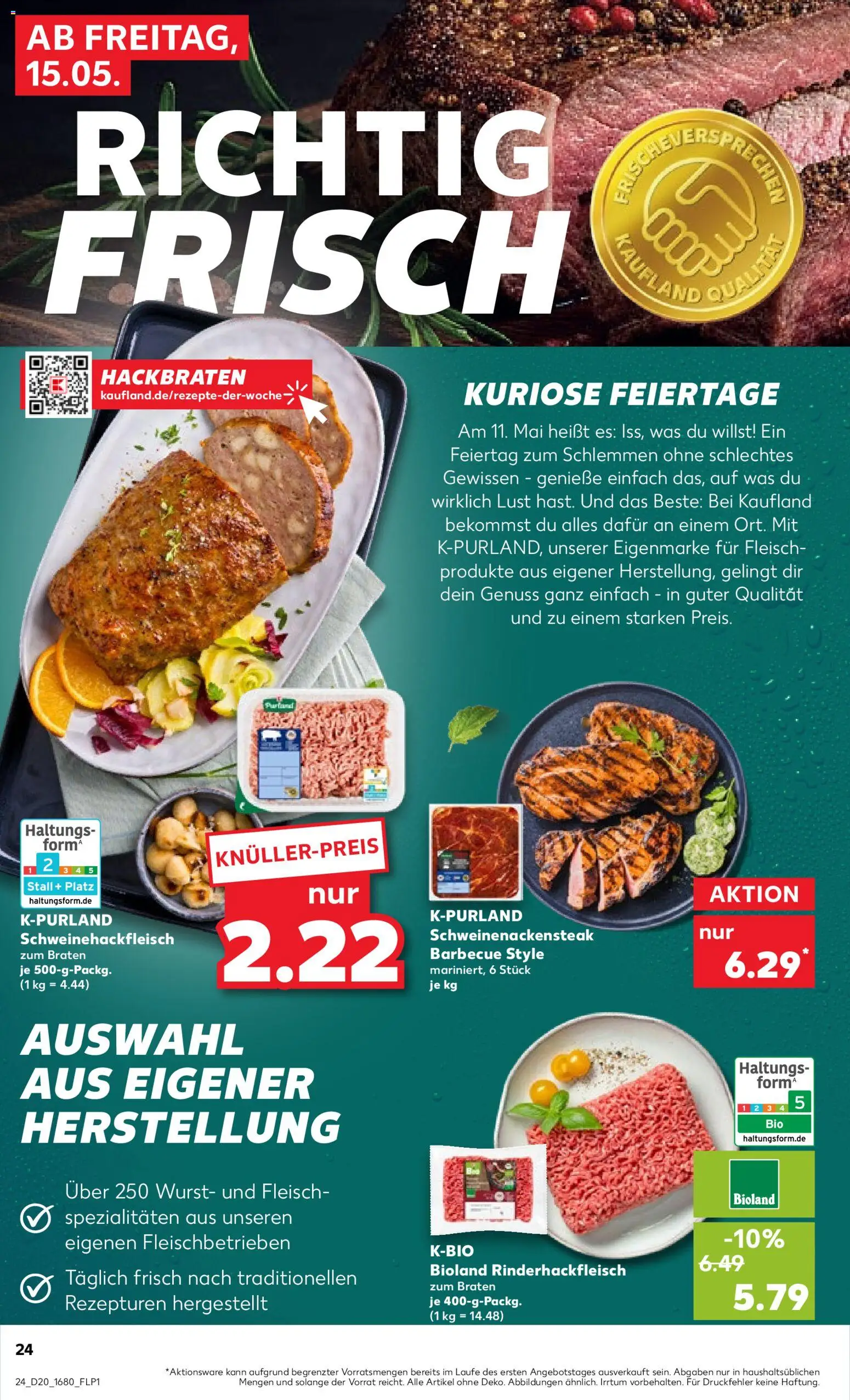 Kaufland Prospekt Speyer	 – gültig ab 15.05.2026 | Seite: 24 | Produkte: Wurst, Fleisch