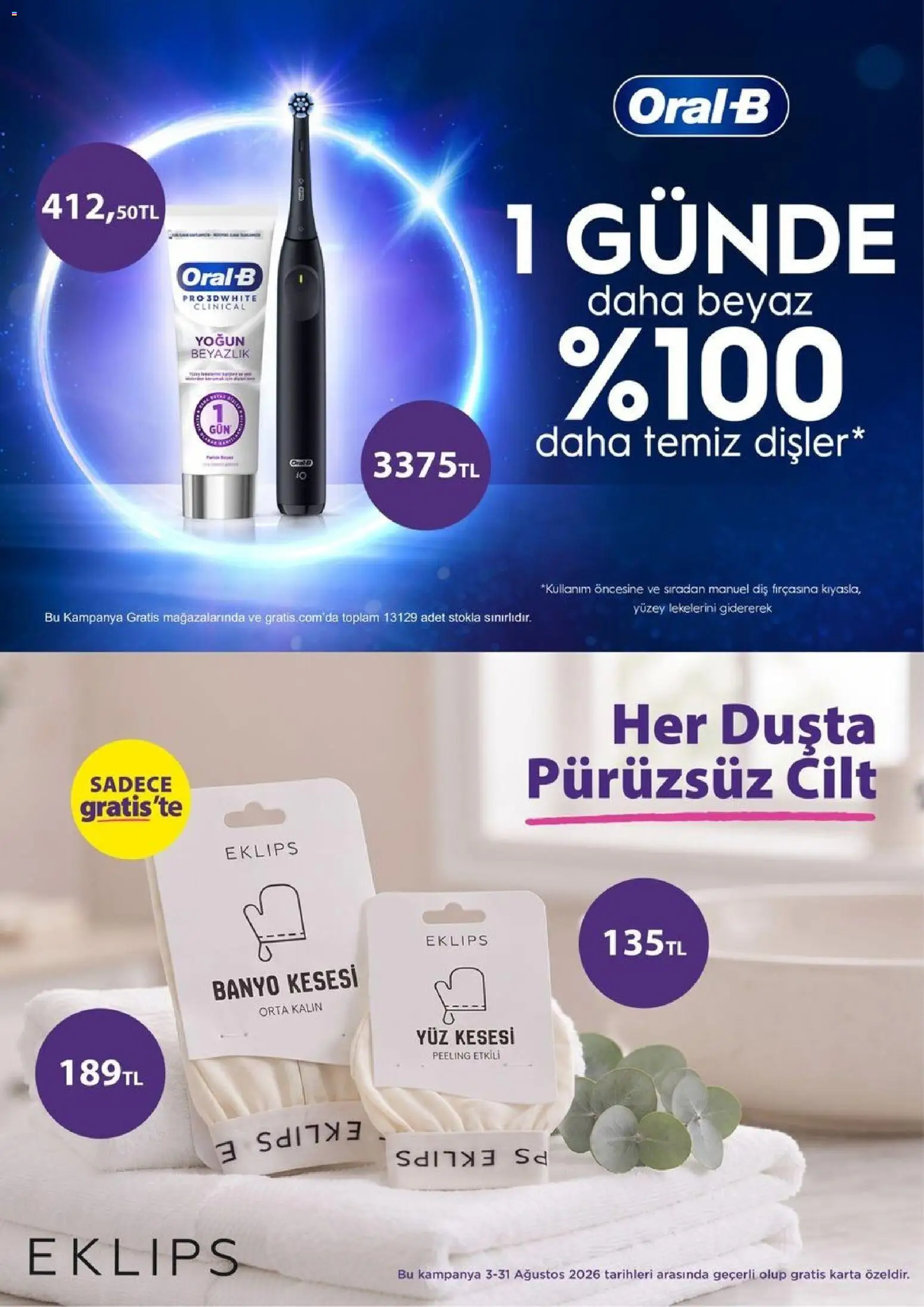 Gratis Güncel katalog - 03 Ağustos 2026 tarihinden itibaren geçerlidir | Sayfa: 50 | Ürünler: Banyo, Peeling