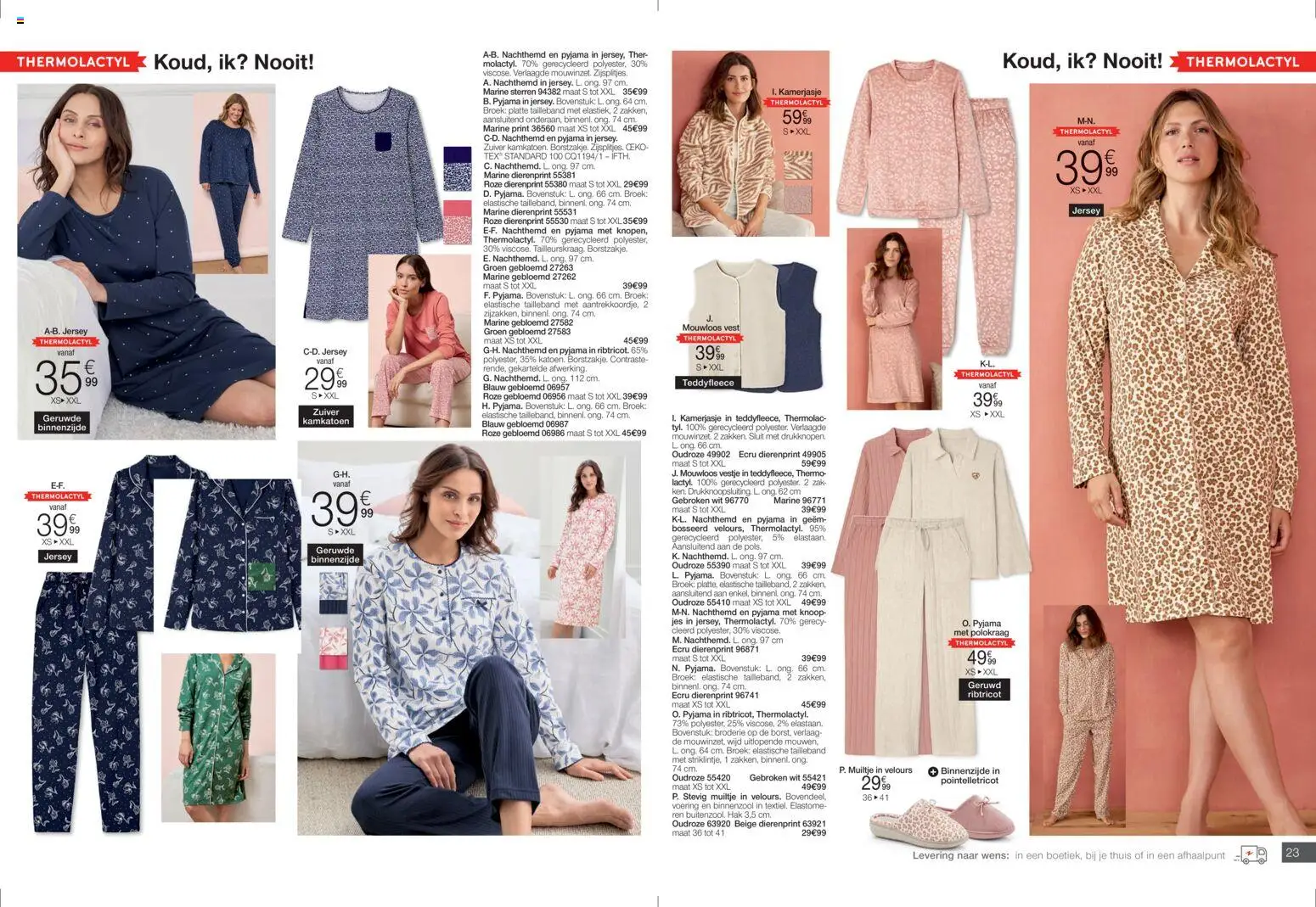 {H1} | Pagina: 12 | Producten: Zak, Velours, Vest, Pyjama