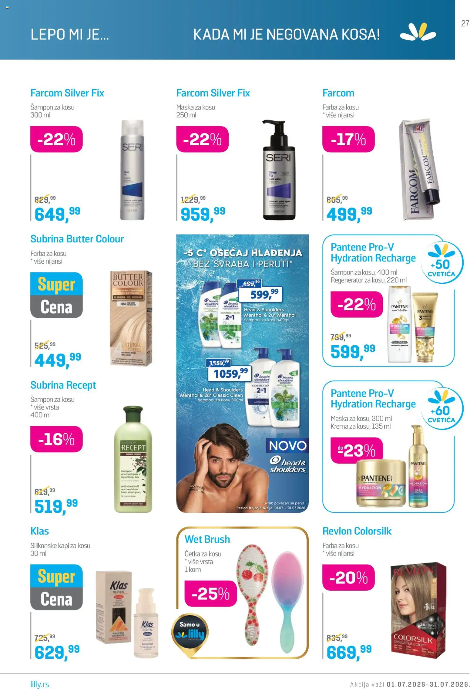 Lilly drogerie katalog - važi od 01.07.2026 | Strana: 27 | Proizvode: Maska za kosu, Farba za kosu, Krema, Maska