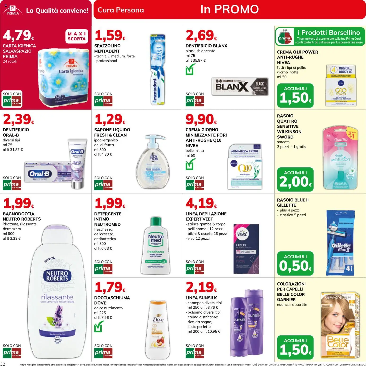 Volantino Basko del 19.05.2026 | Pagina: 32 | Prodotti: Shampoo, Sapone, Detergente, Bikini
