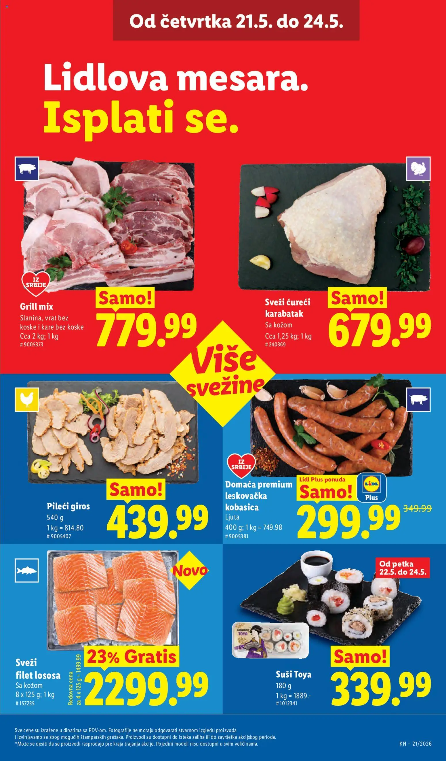 Lidl katalog - važi od 21.05.2026 | Strana: 17 | Proizvode: Kobasica