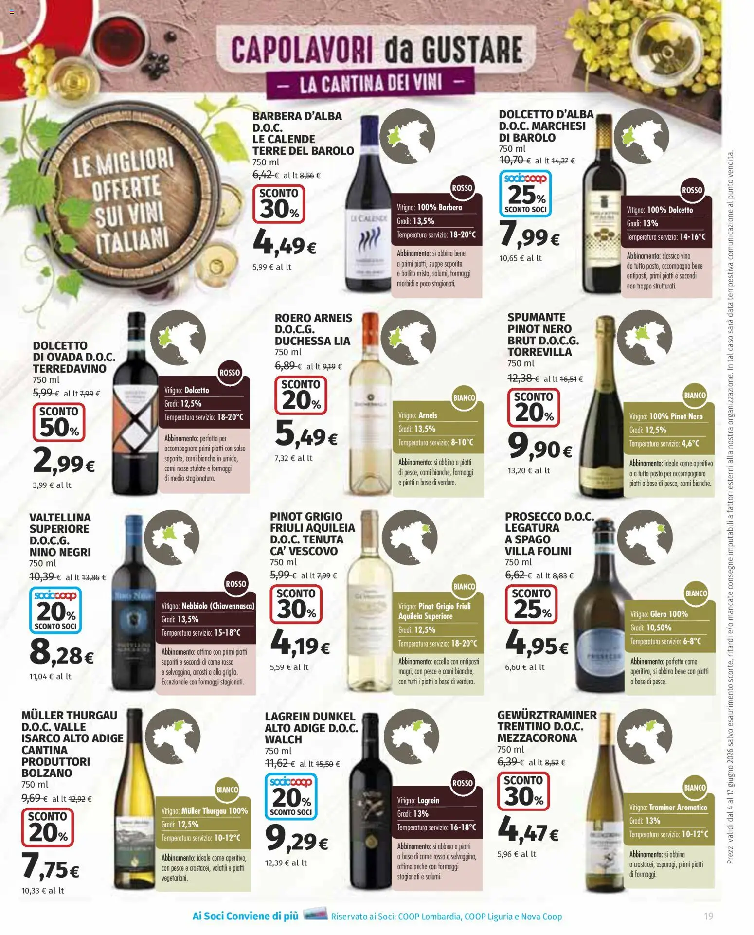 Volantino Ipercoop del 04.06.2026 | Pagina: 19 | Prodotti: Pesce, Prosecco, Spumante, Aperitivo