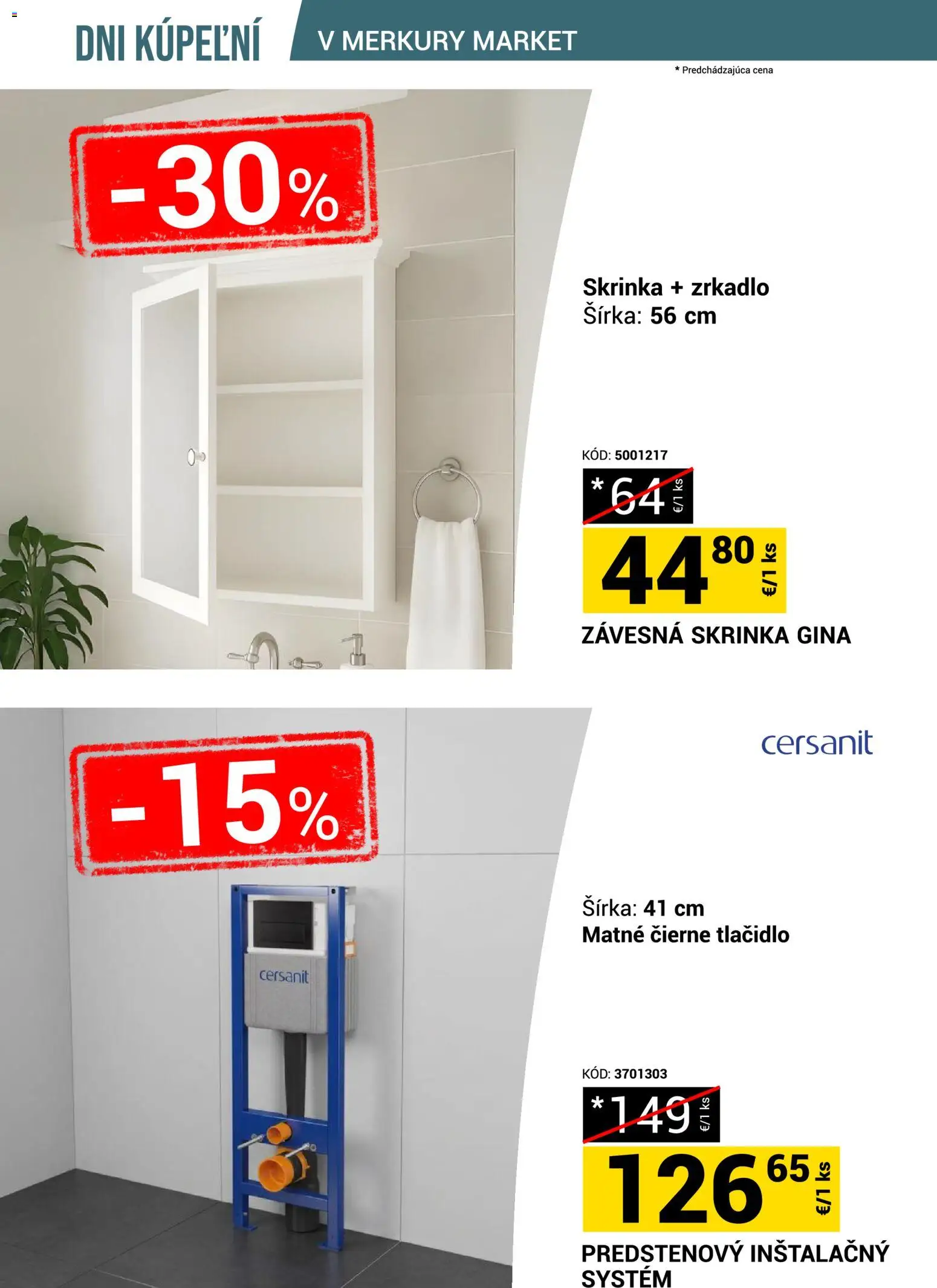 Nové Merkury Market akcie – leták je platný od 18.07.2026 | Strana: 13 | Produkty: Zrkadlo, Skrinka