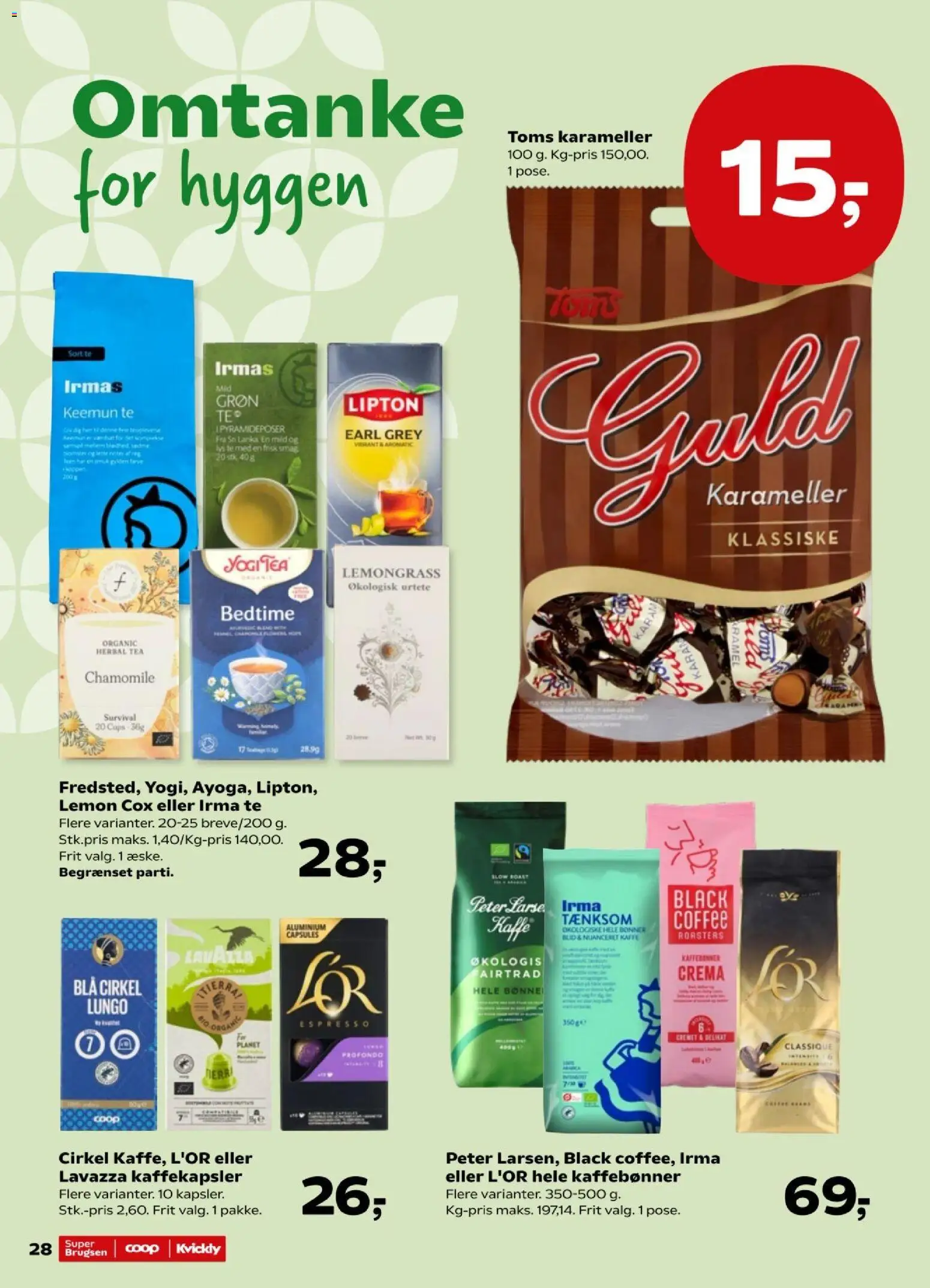 Kvickly tilbudsavis – gyldig fra 26/06/2026 | Side: 30 | Produkter: Kaffe, Te, Bønner, Karameller