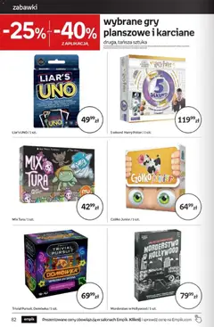 Pogląd oferty "Empik promocje" - ważna od 22.04.2026 | Strona: 82 | Produkty: Gra, Gry