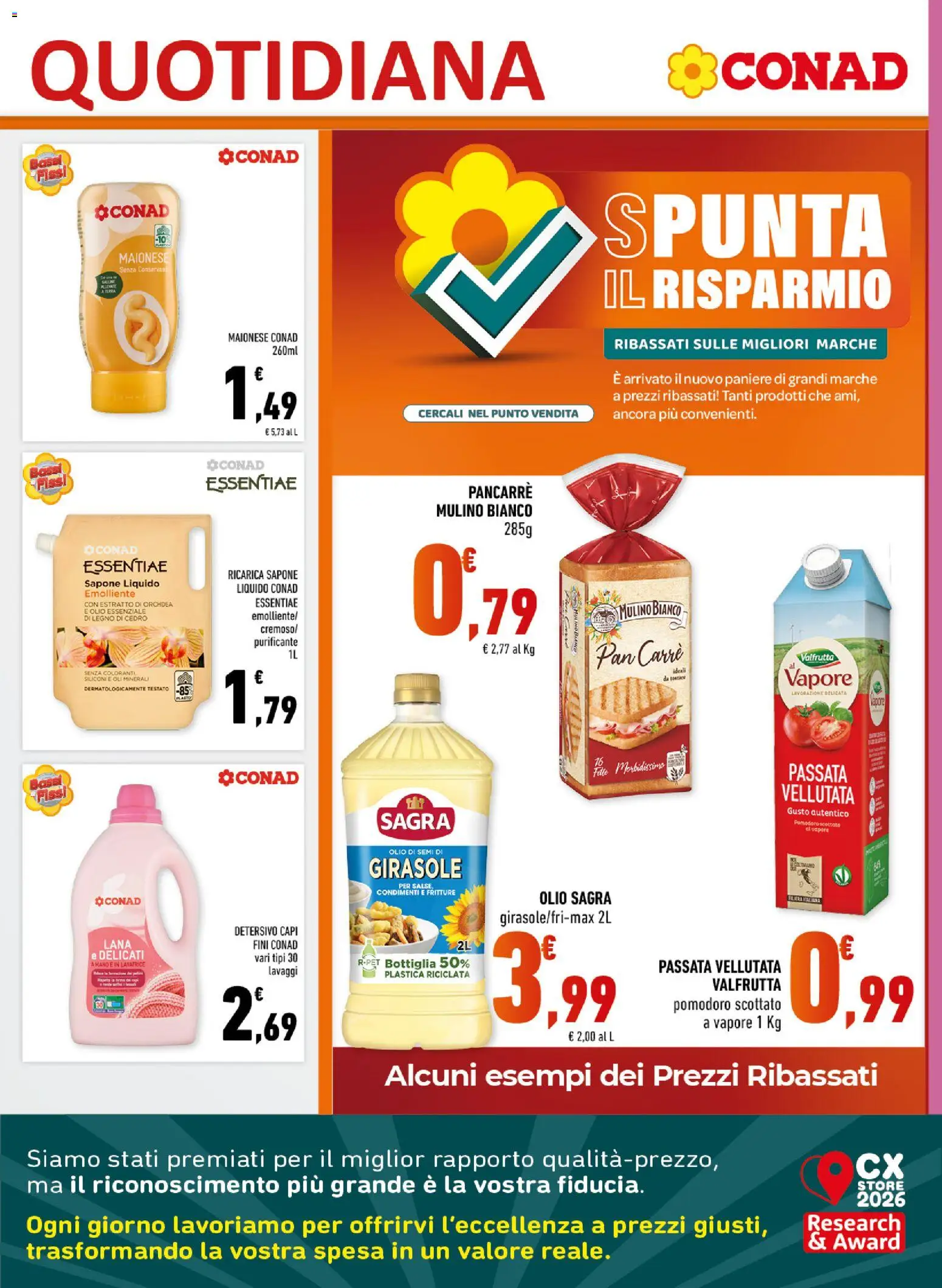Volantino Conad del 16/07/2026 | Pagina: 9 | Prodotti: Maionese, Pomodoro, Olio, Olio di semi di girasole