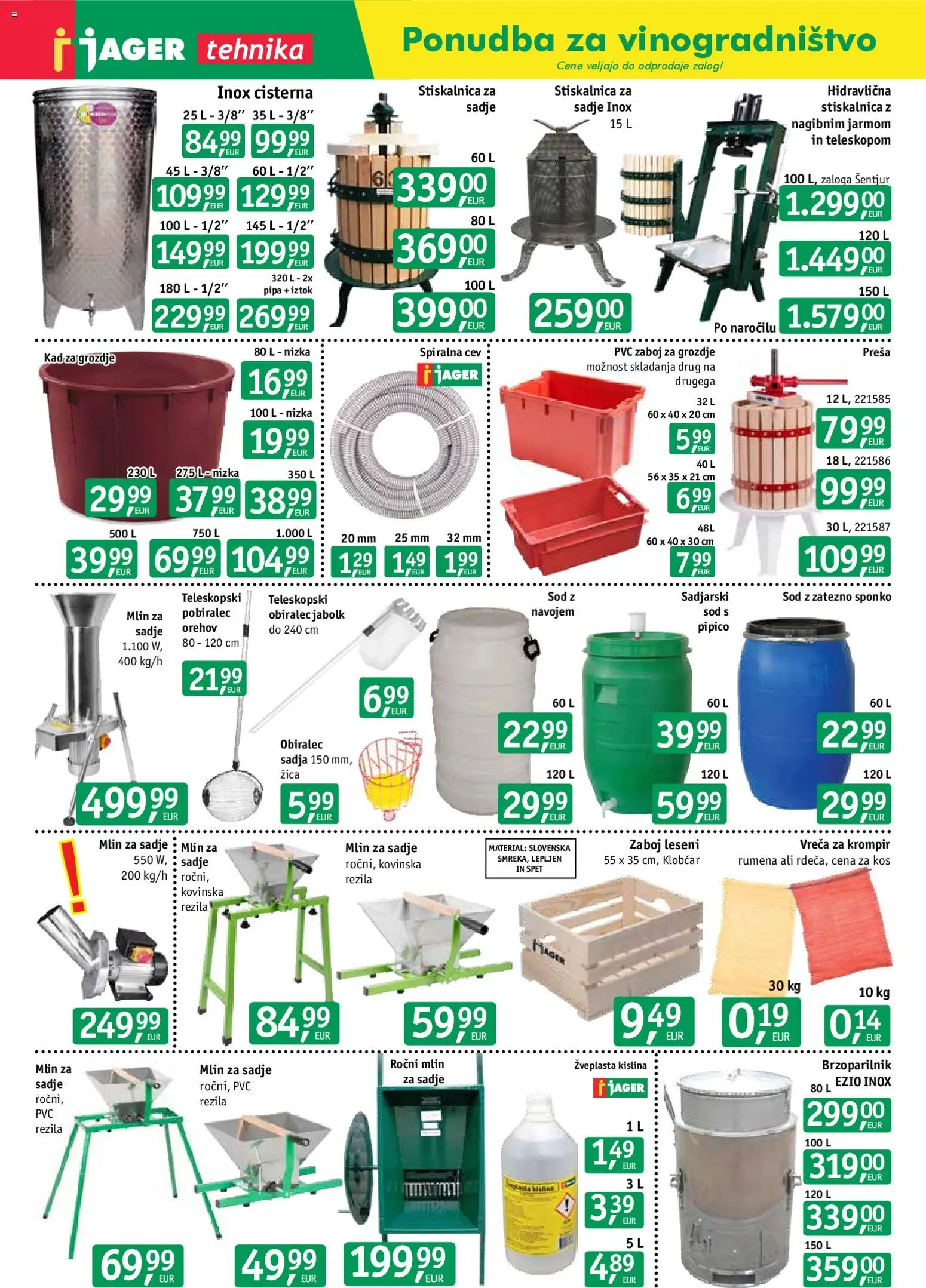 Novi Jager katalog ponudbe – veljaven od 12.08.2026 | Stran: 2 | Izdelki: Grozdje, Kos, Krompir, Sadje