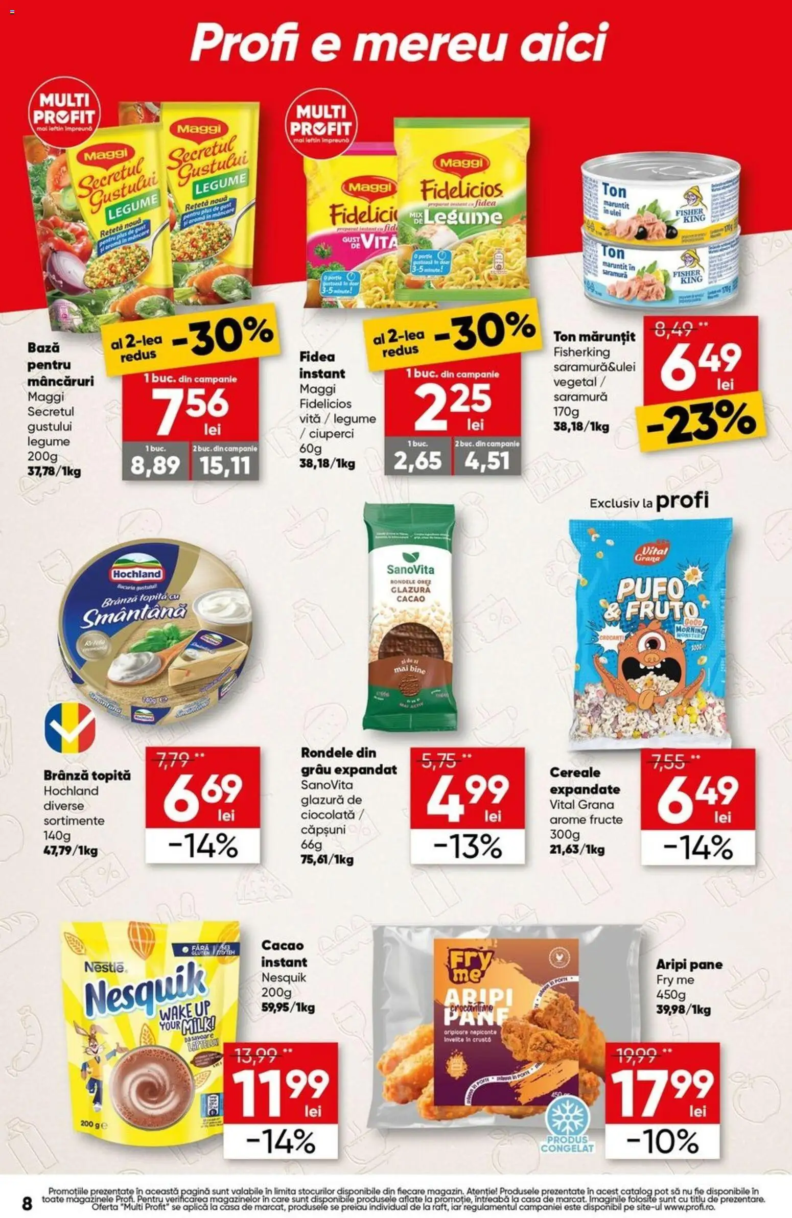 Noul catalog Profi – valabil de la 17.09.2026 | Pagină: 8 | Produse: Vită, Ciuperci, Brânză, Ulei