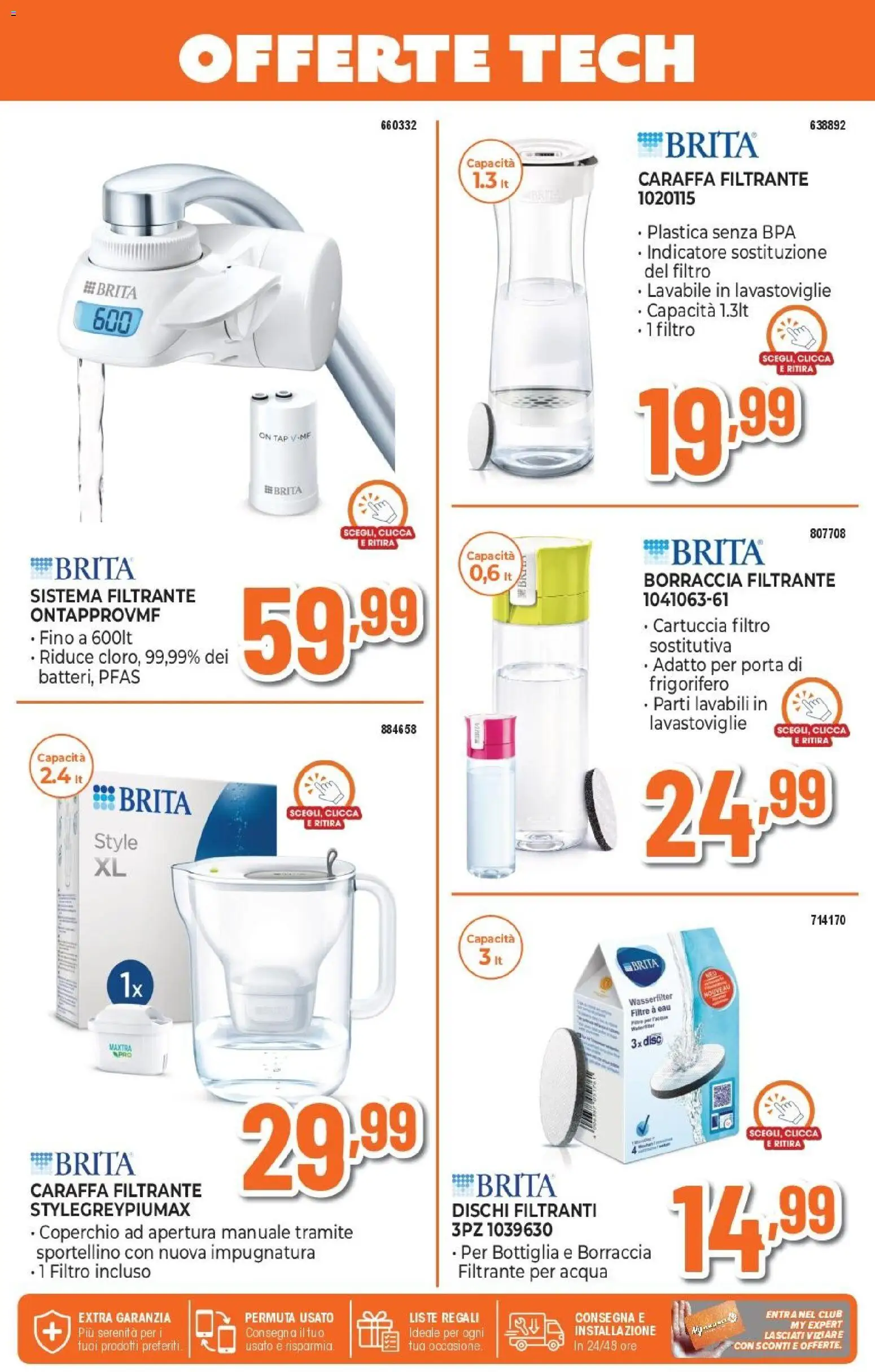 Volantino Expert del 04.06.2026 | Pagina: 25 | Prodotti: Caraffa, Acqua, Lavastoviglie, Frigorifero