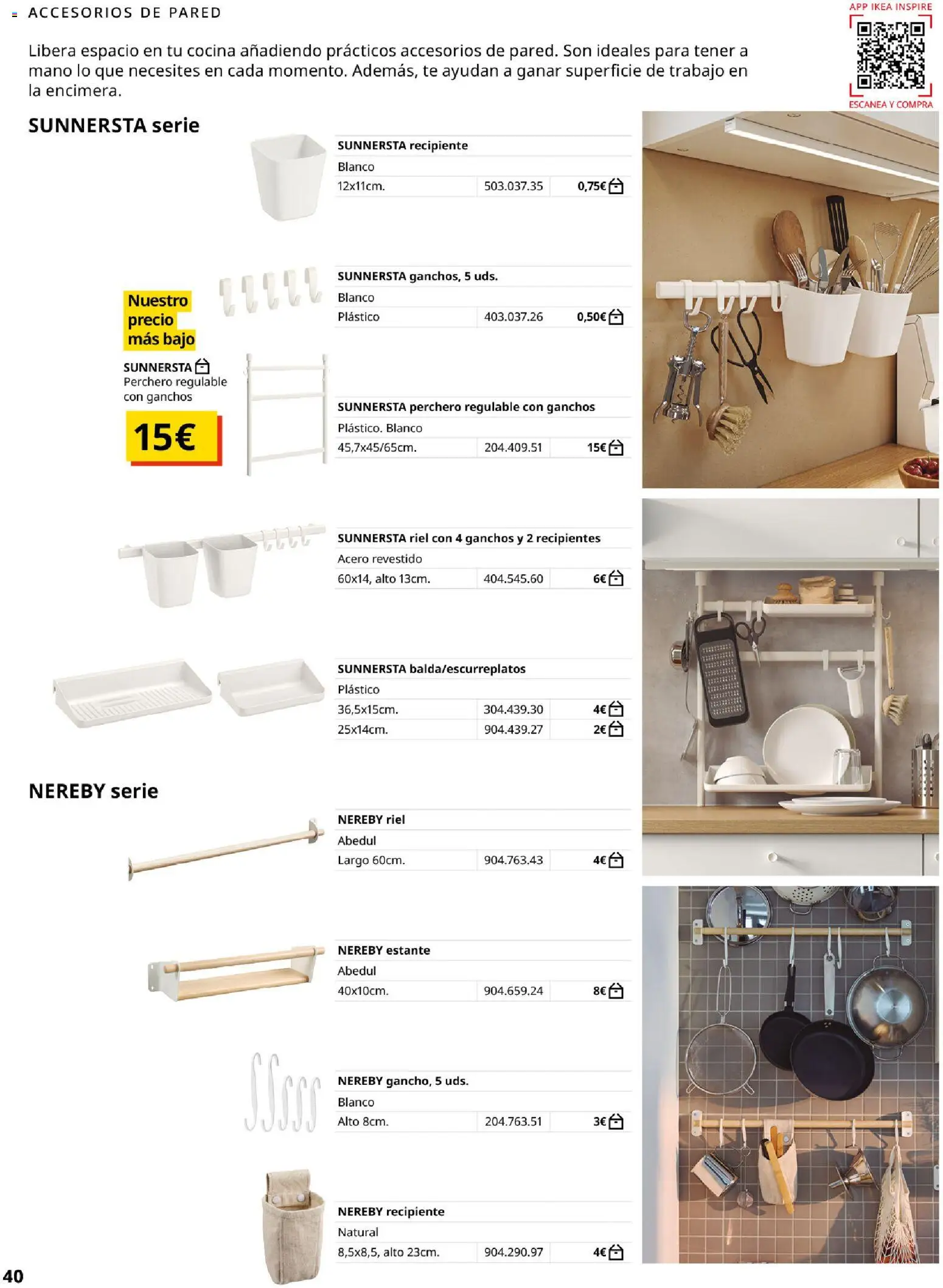 Catálogo IKEA Cocinas │ válido desde el 01.02.2026 | Página: 40 | Productos: Perchero, Té, Cocina, Estante