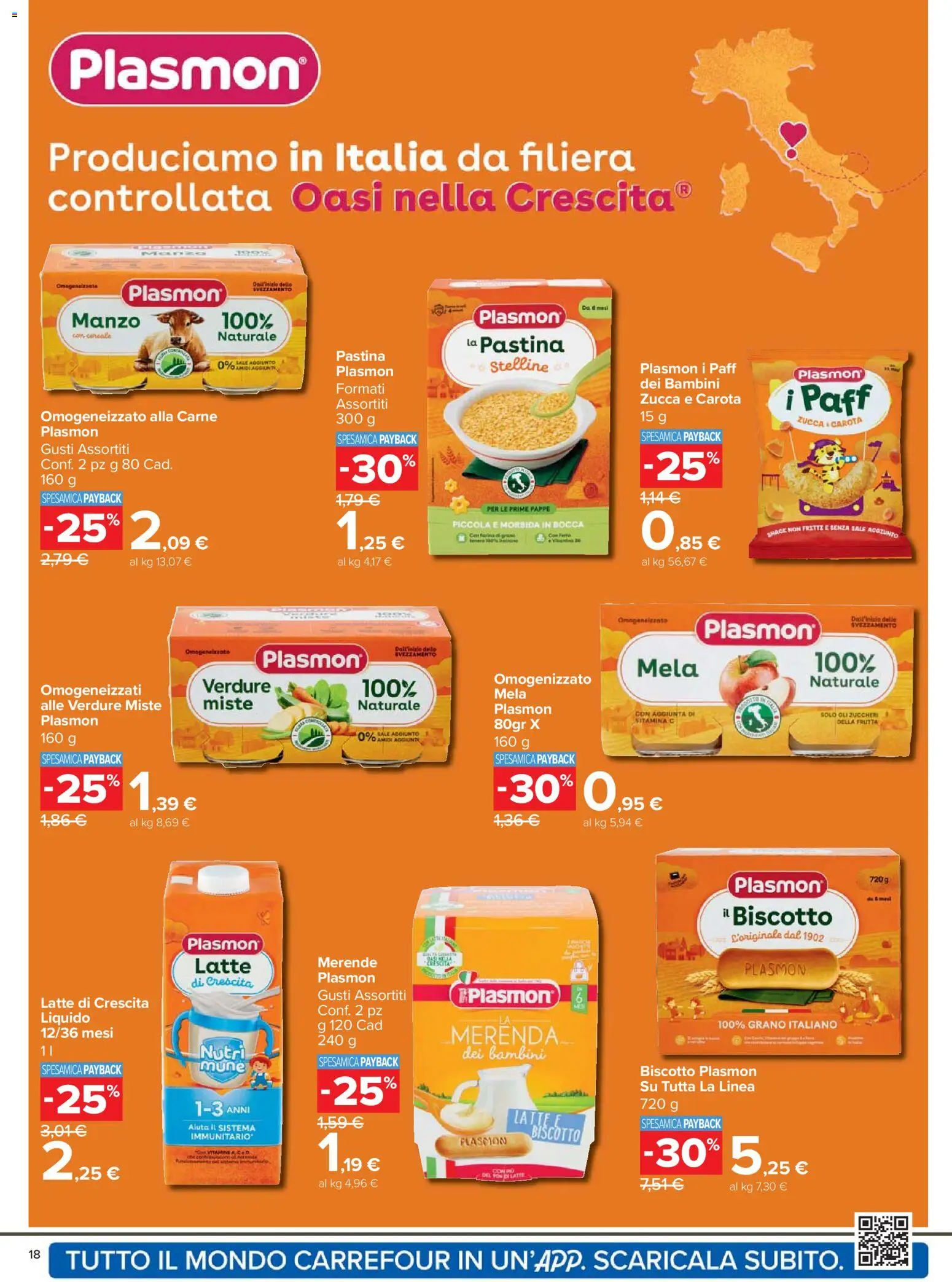 Volantino Carrefour del 07.04.2026 | Pagina: 18 | Prodotti: Manzo, Frutta, Zucca, Omogenizzato