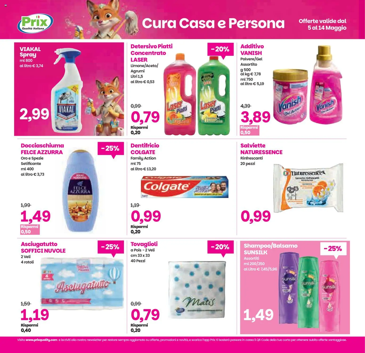 Volantino Prix del 05.05.2026 | Pagina: 21 | Prodotti: Dentifricio, Spezie, Agrumi, Asciugatutto