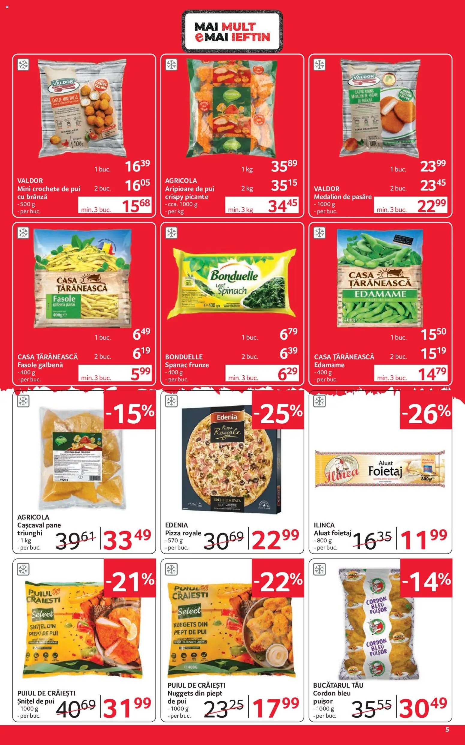 Noul catalog Selgros – valabil de la 04.09.2026 | Pagină: 5 | Produse: Pui, Cașcaval, Brânză, Pizza