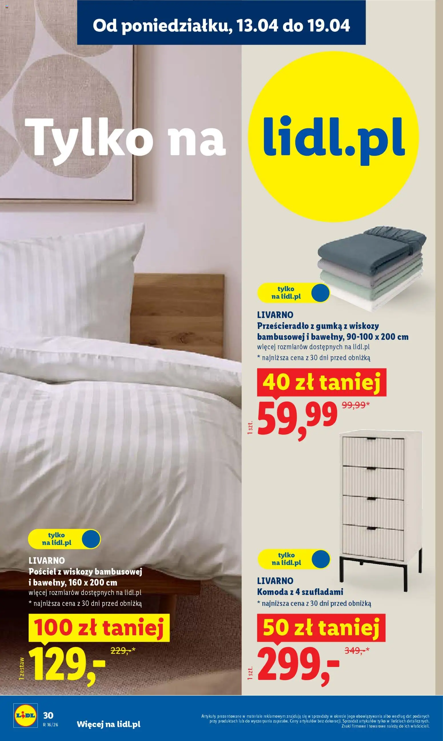 Lidl Katalog od 13.04.2026 | Strona: 28 | Produkty: Pościel, Komoda