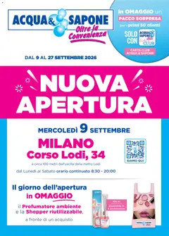 Anteprima del volantino Acqua e Sapone volantino Milano valido a partire dal 09/09/2026