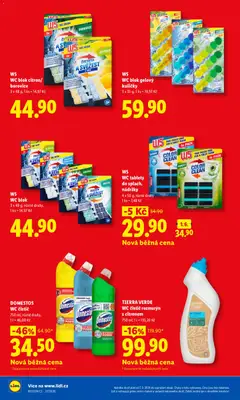 Náhled letáku W5 WC blok, 3 x 48 g, různé druhy od 07.09.2026 | Strana: 16 | Produkty: Blok, Domestos, W5, Wc čistič