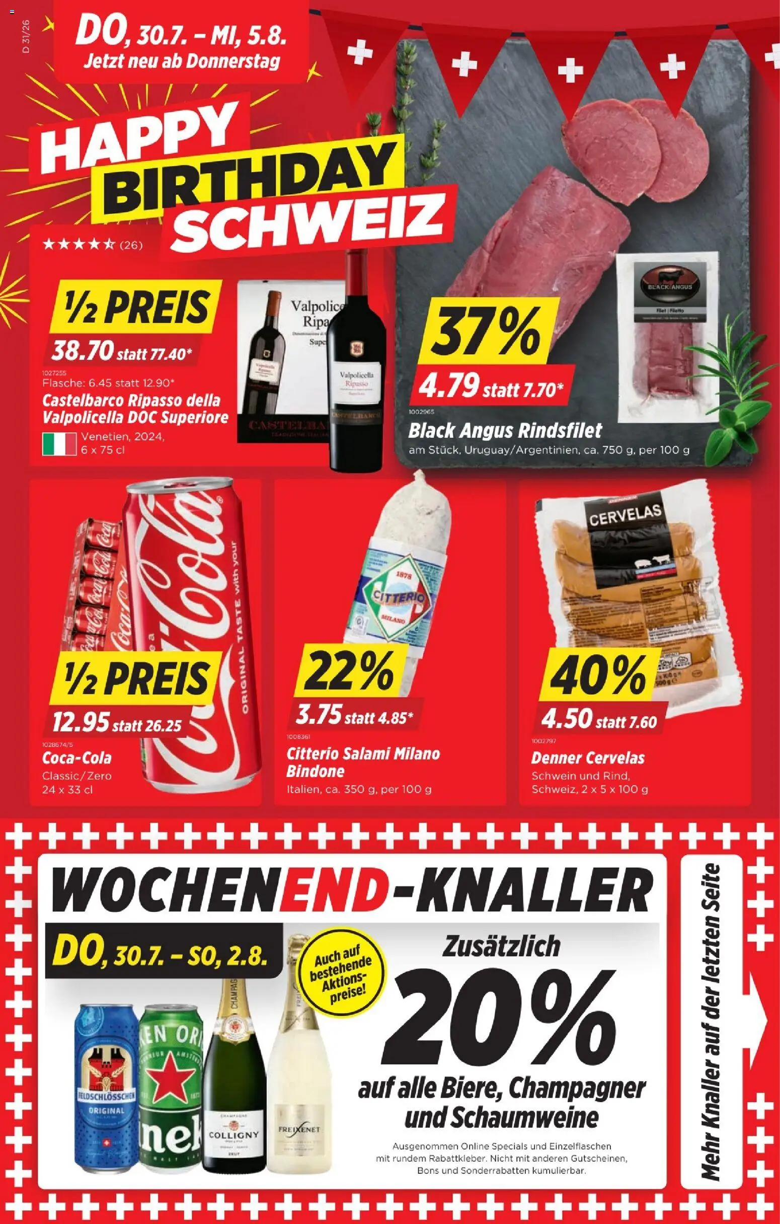 Denner aktionen – gültig ab 30.07.2026 | Seite: 1 | Produkte: Salami