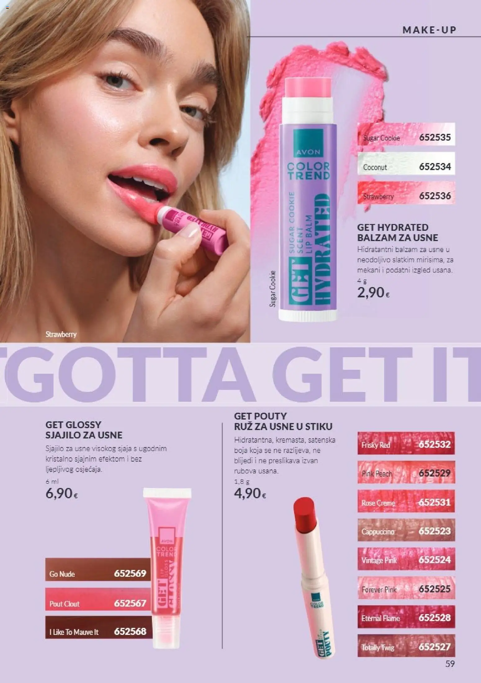Avon katalog | vrijedi od 01.10.2026 | Stranica: 59 | Proizvodi: Balzam za usne, Ruž, Sjajilo za usne, Cappuccino