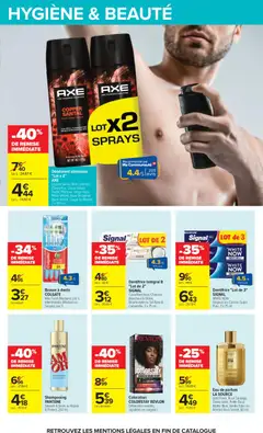Carrefour - Prévisualisation de Eau de parfum, LA SOURCE Gold Fever, Rose Sauvage, Divine Idole, Petite Fleur, Mythic Blue, Vanille Eden ou Rendez-Vous Secret, 60 ml. valide à partir de 20/10/2026 | Page: 63 | Produits: Axe, Brosse, Déodorant, Brosse à dents