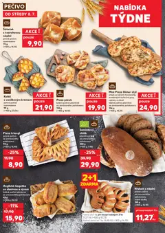 Náhled letáku Pizza párek, běžné pečivo pšeničné ze zmrazeného polotovaru od 08.07.2026 | Strana: 12 | Produkty: Chléb, Pizza, Pečivo, Mini pizza
