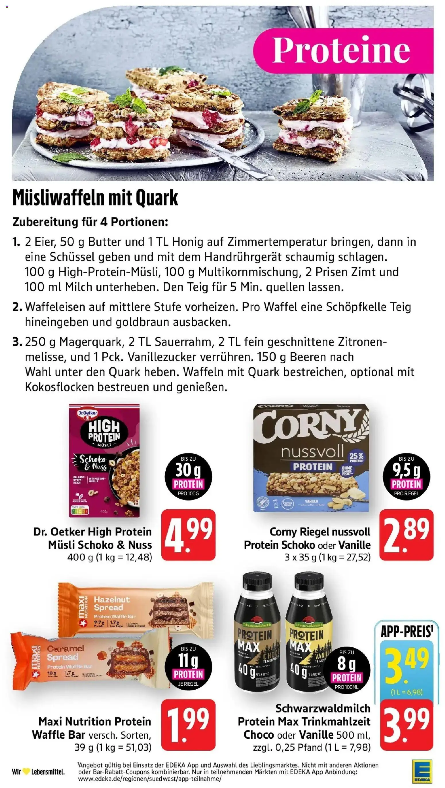 Edeka Prospekt Freiburg (ab 26.10.2026) » Angebote Online | Seite: 22 | Produkte: Quark, Butter, Waffeleisen, Zitronen