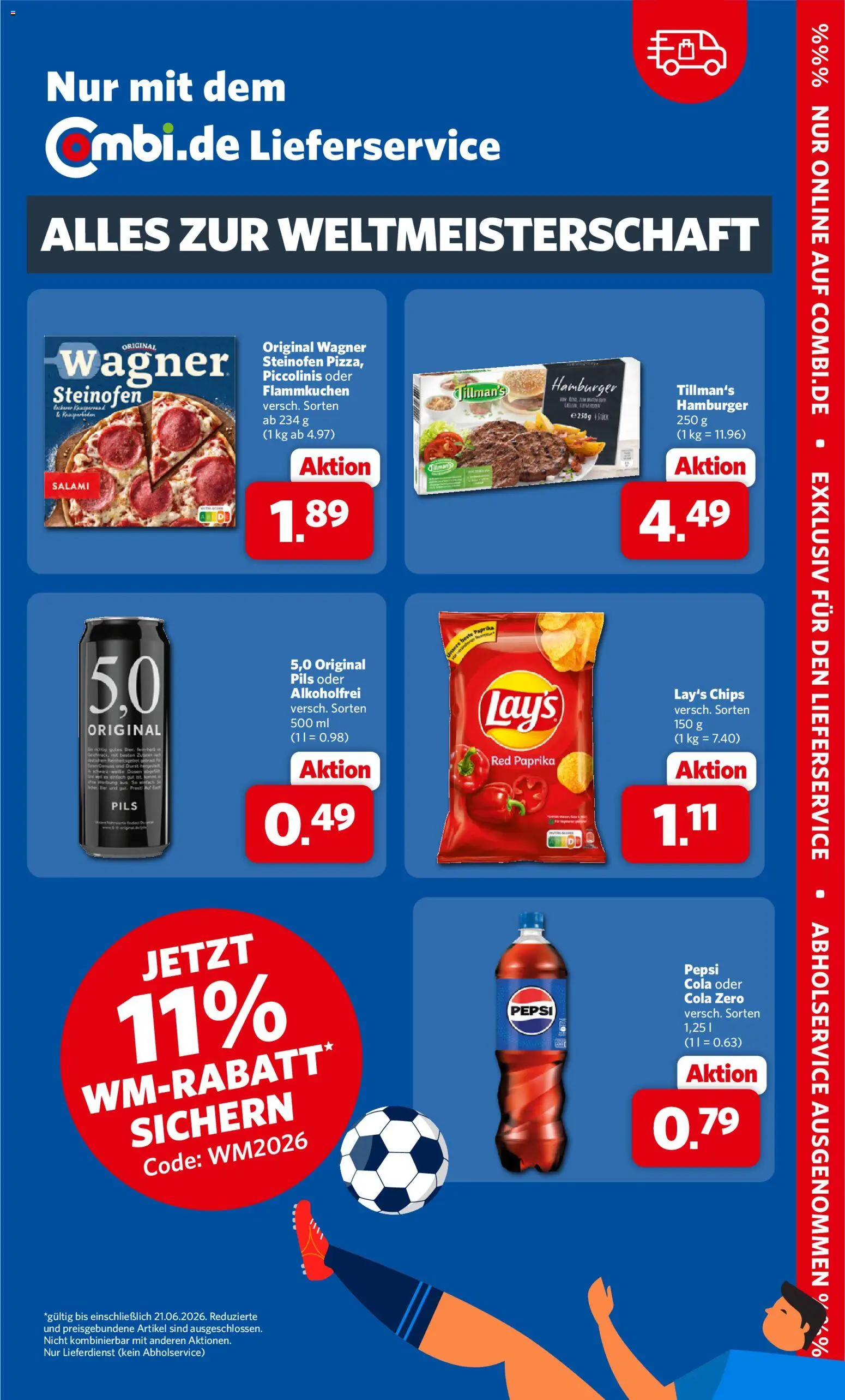 Combi Prospekt – gültig ab 08.06.2026 | Seite: 32 | Produkte: Pils, Paprika, Pepsi, Salami