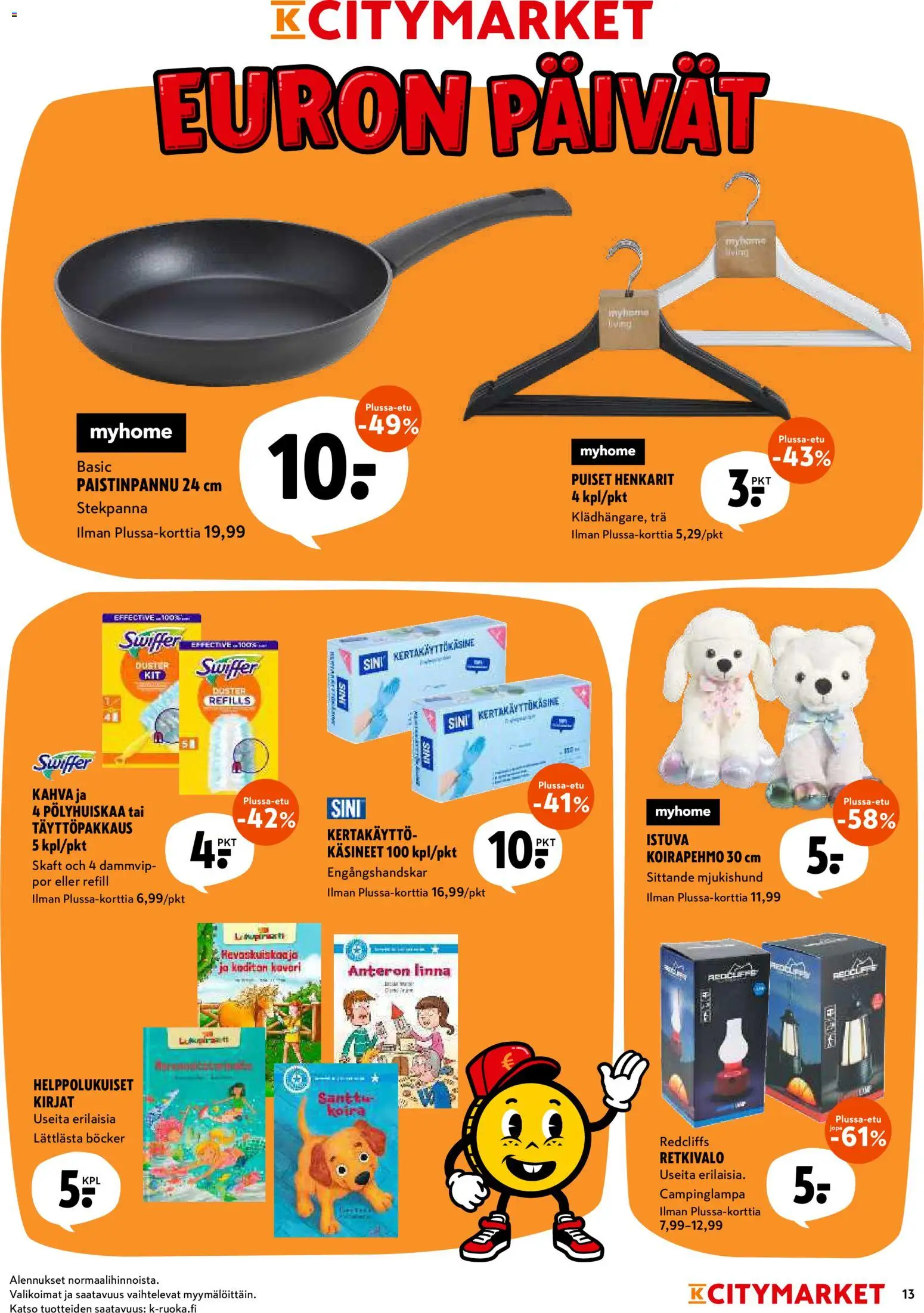 K-Citymarket tarjoukset – voimassa 13/07/2026 alkaen | Sivu: 13 | Tuotteet: Paistinpannu, Käsineet