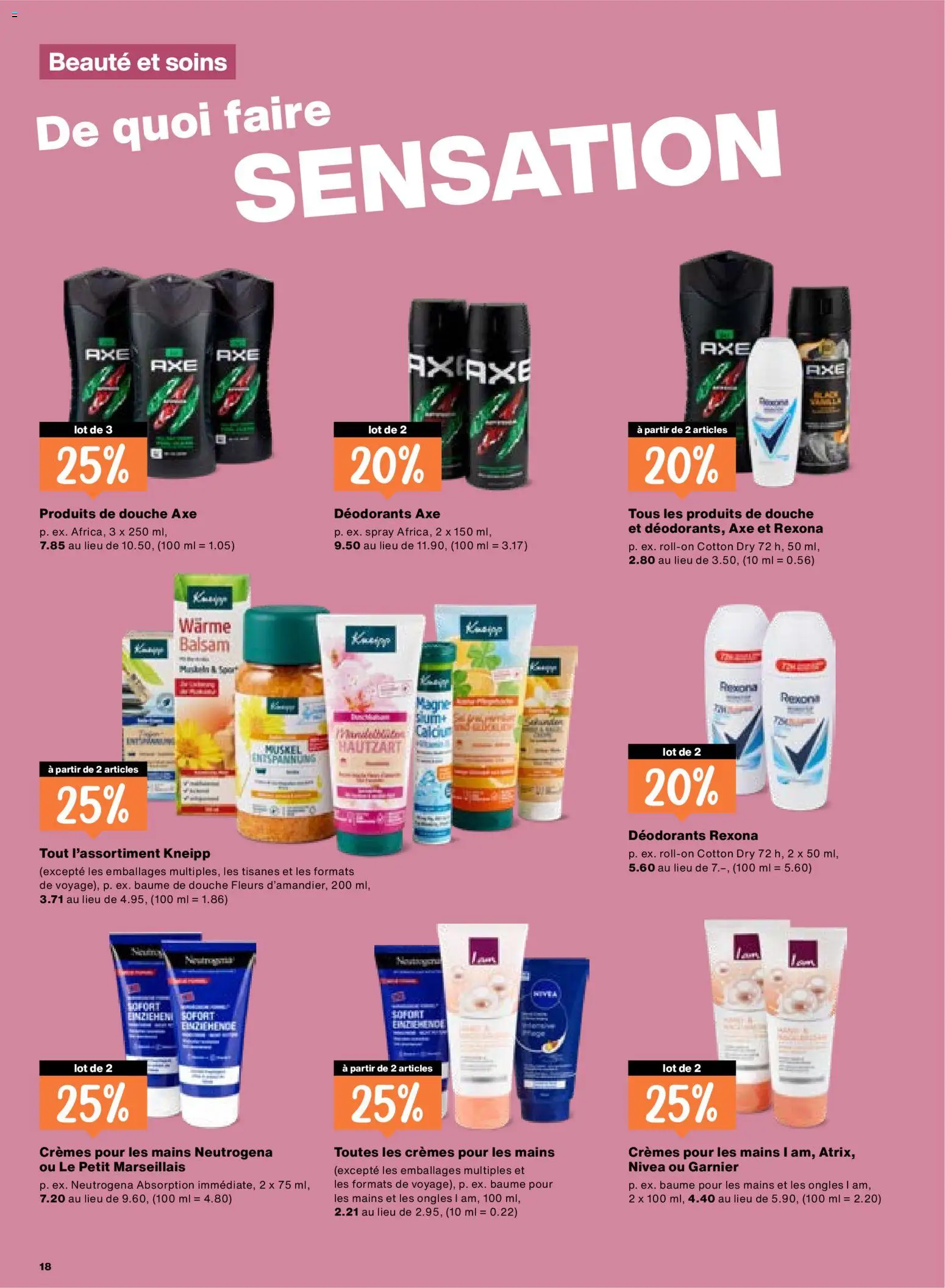 Migros aktionen FR – gültig ab 08.10.2026 | Seite: 18 | Produkte: Deodorant, Shower Gel, Creme
