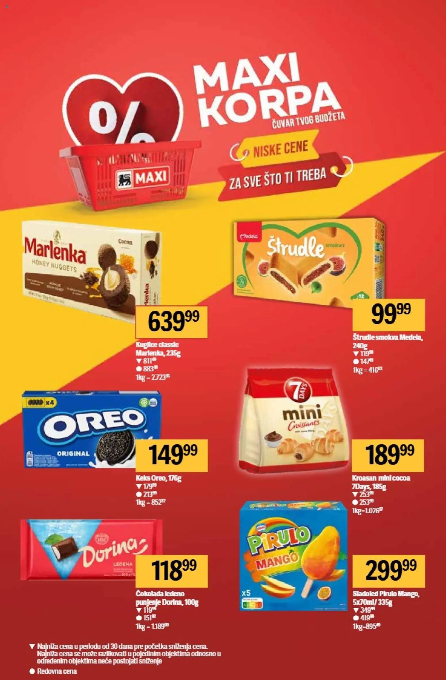 Maxi katalog - važi od 07.05.2026 | Strana: 4 | Proizvode: Keks, Sto, Oreo, Korpa