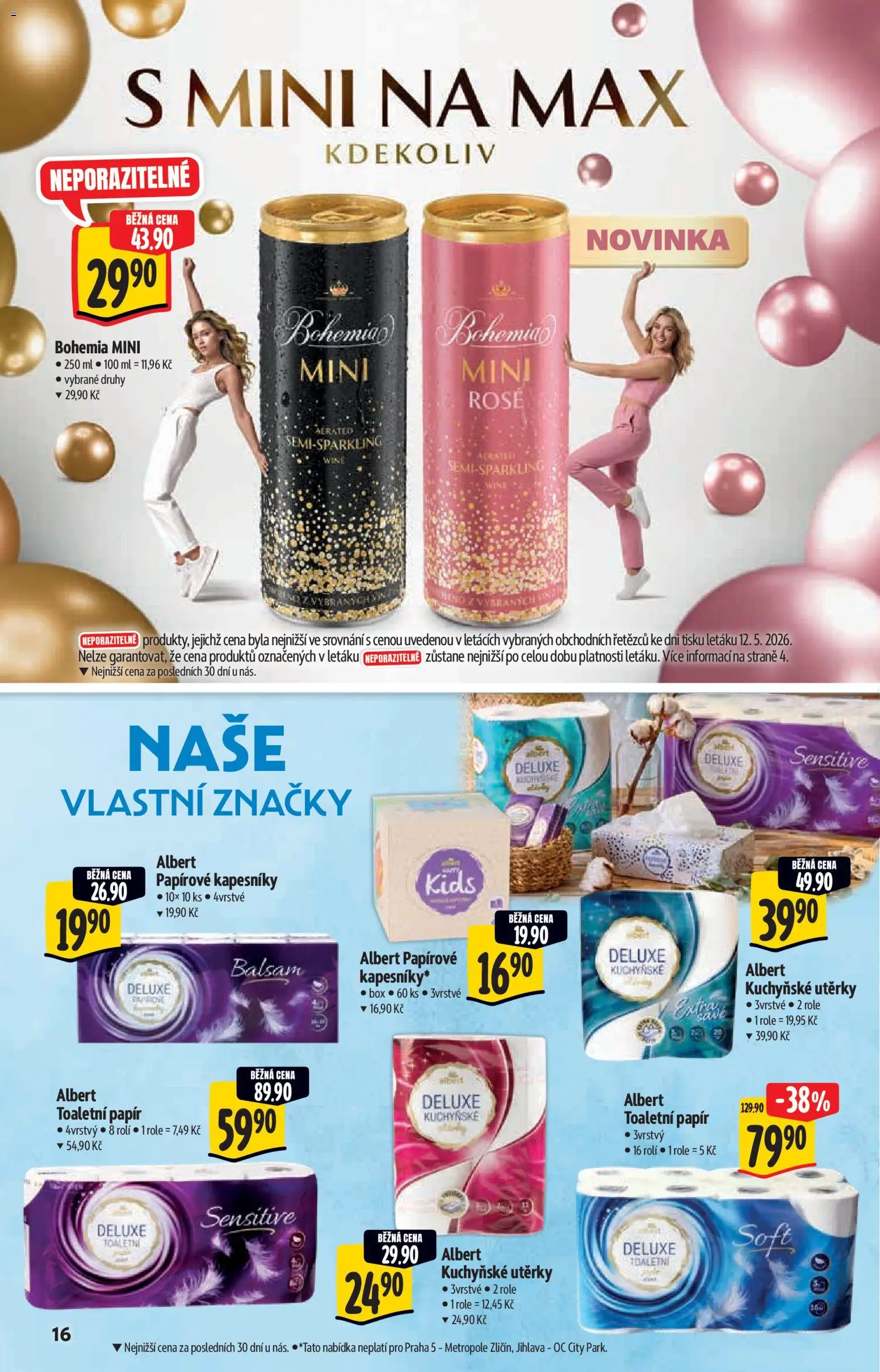 Albert katalog - Hypermarket od 20.05.2026 | Strana: 16 | Produkty: Box, Kuchyňské utěrky, Utěrky, Papírové kapesníky