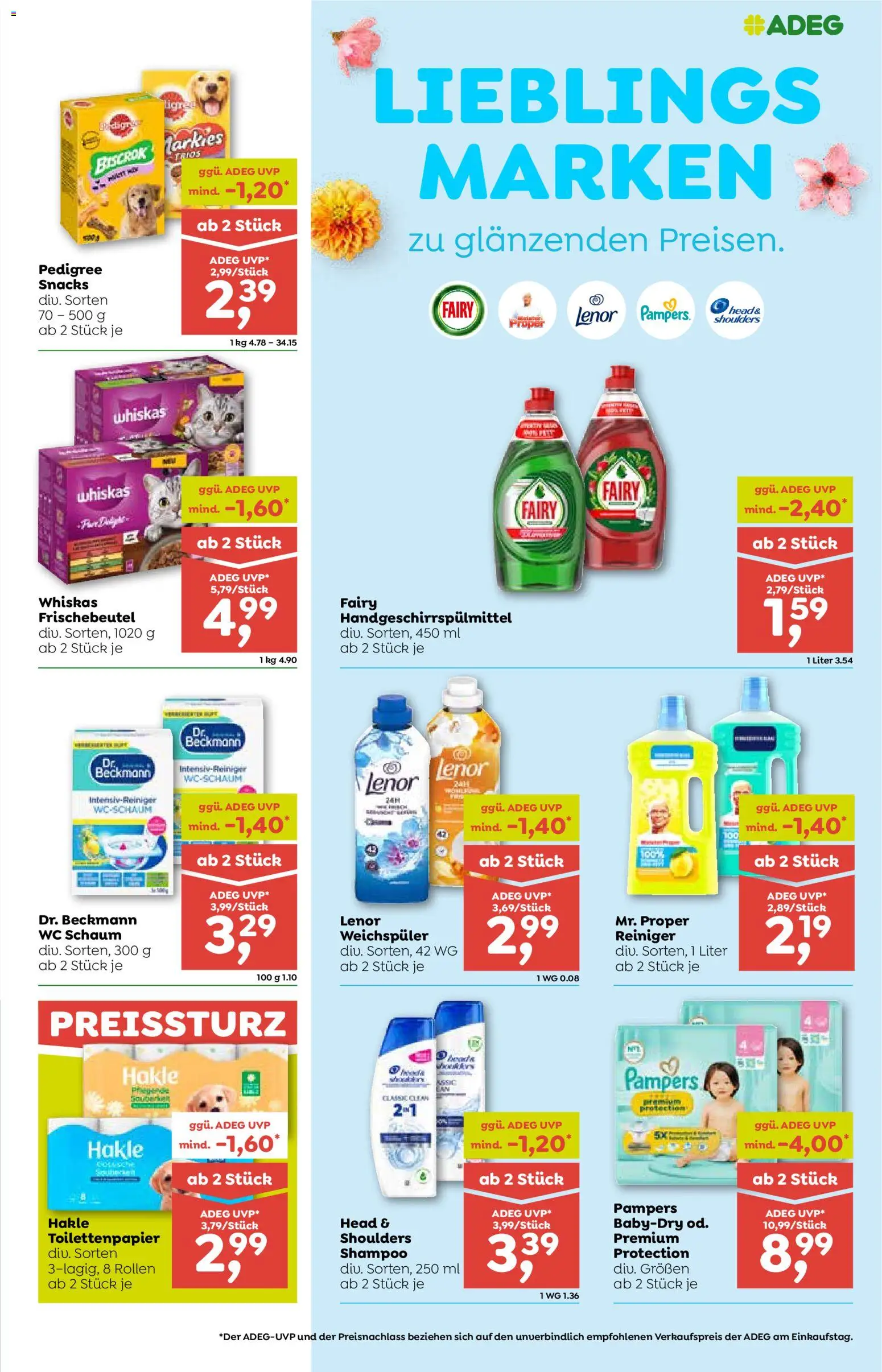 ADEG Flugblatt gültig ab 03.06.2026 | Seite: 11 | Produkte: Pampers, Shampoo, Weichspüler