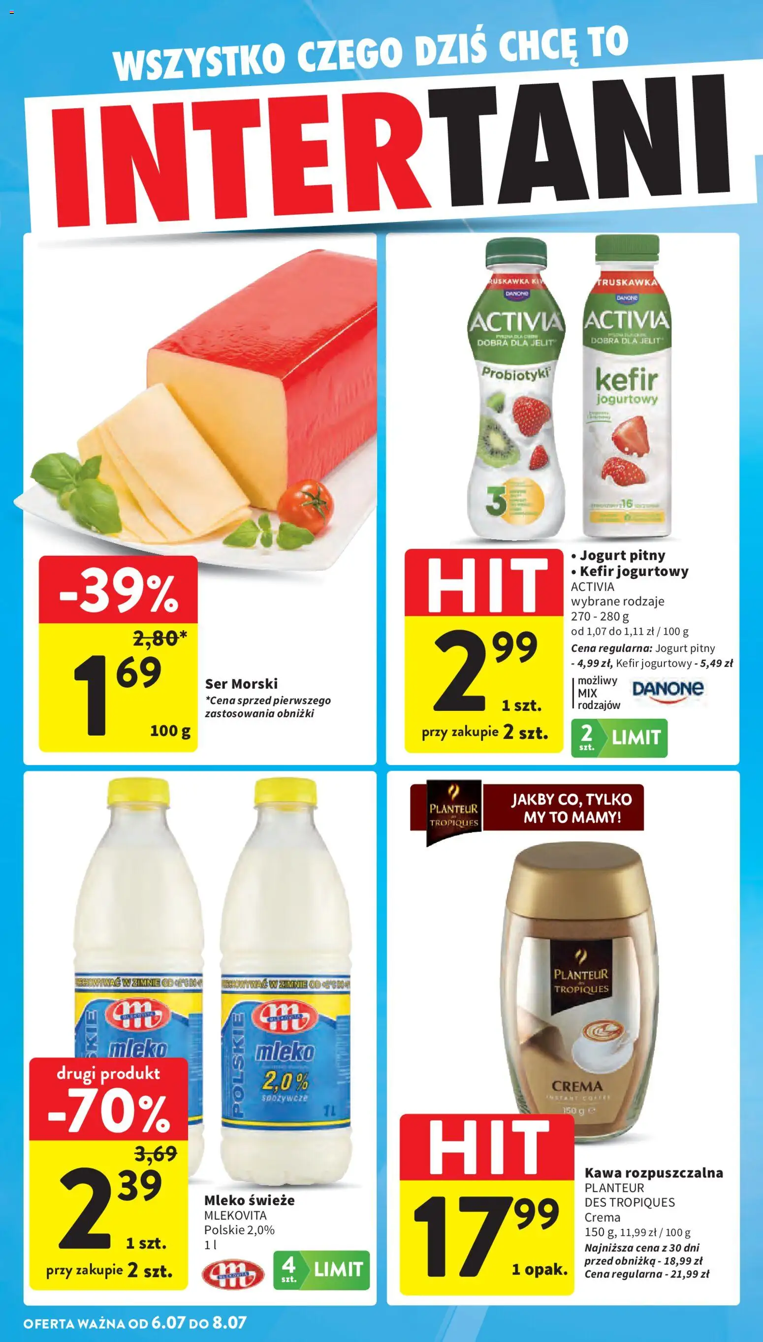 Intermarche gazetka od 02.07.2026 | Strona: 42 | Produkty: Kefir, Ser, Jogurt, Kawa