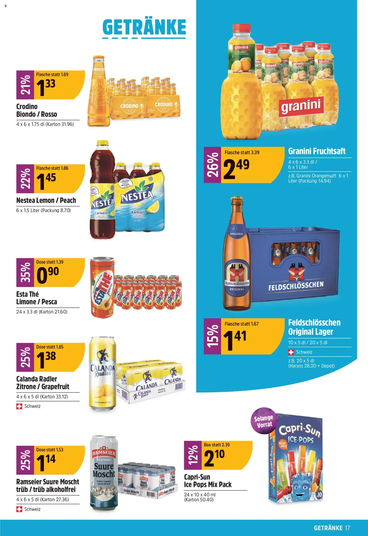 TopCC aktionen – gültig ab 20.07.2026 | Seite: 17 | Produkte: Box, Orangensaft, Grapefruit, Apple
